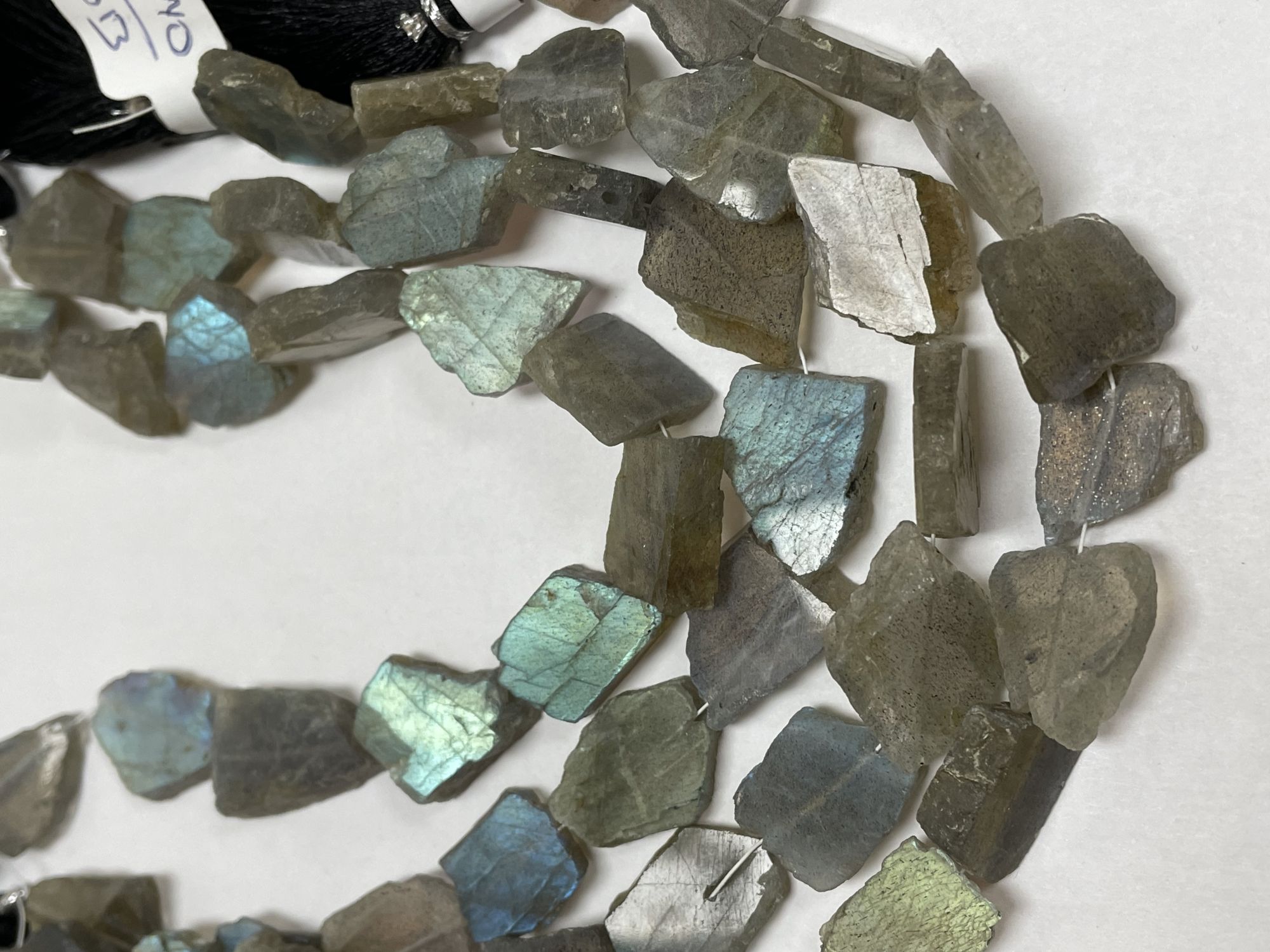 Labradorite Rough Slice Faceted