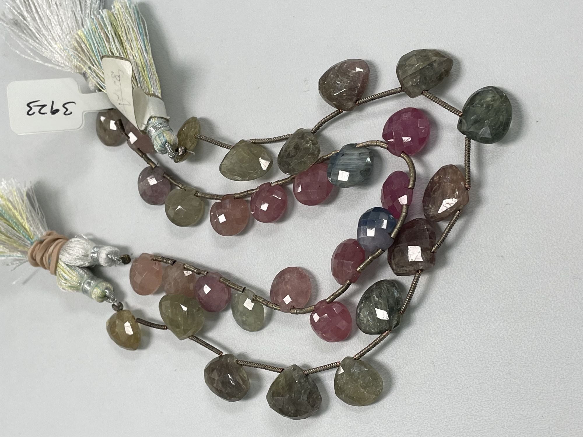 Multi Color Sapphire Heart Faceted