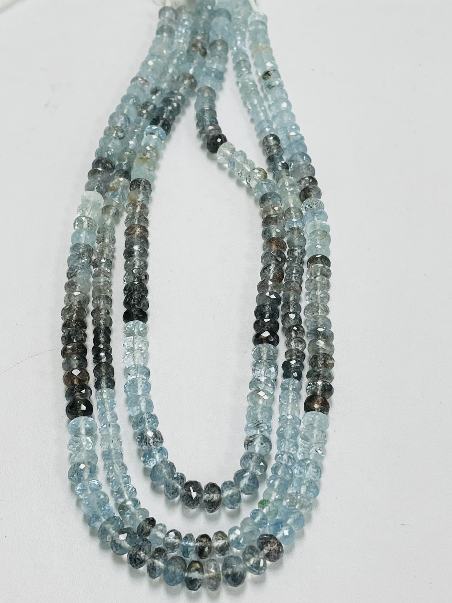 Copper Aquamarine Rondelle Faceted