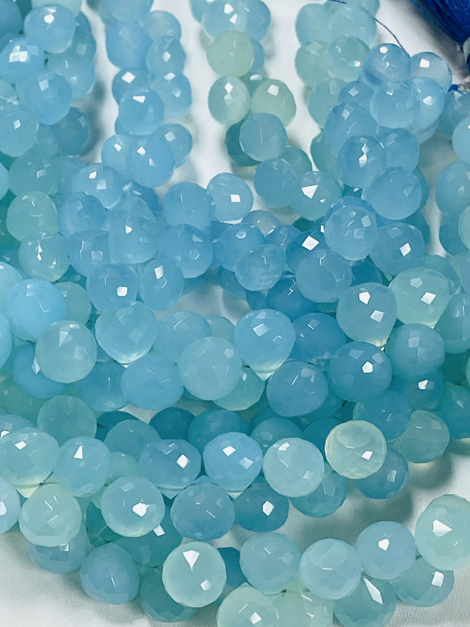 Blue Chalcedony Onions Faceted