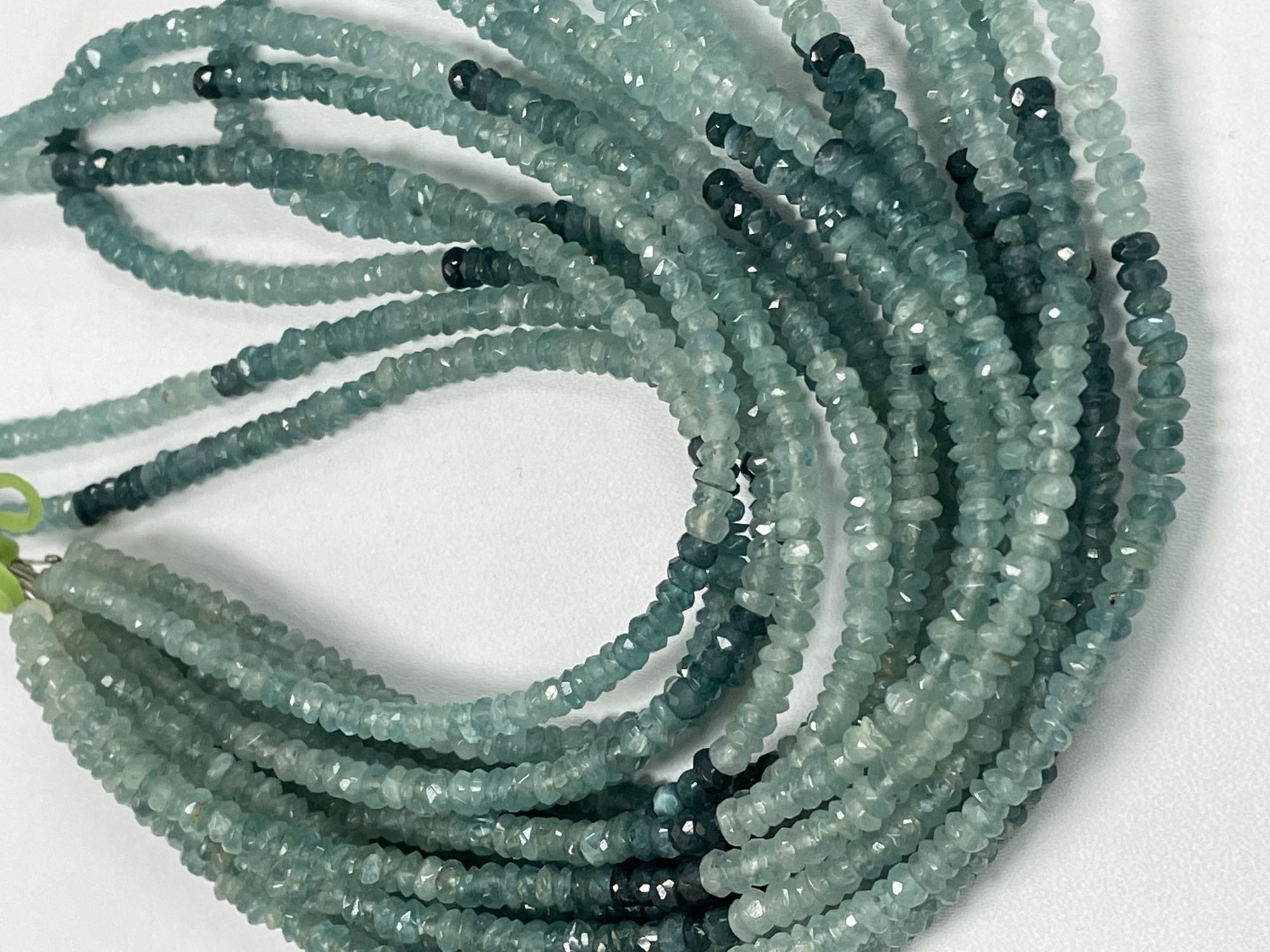 Shaded Grandidierite Rondelle Faceted