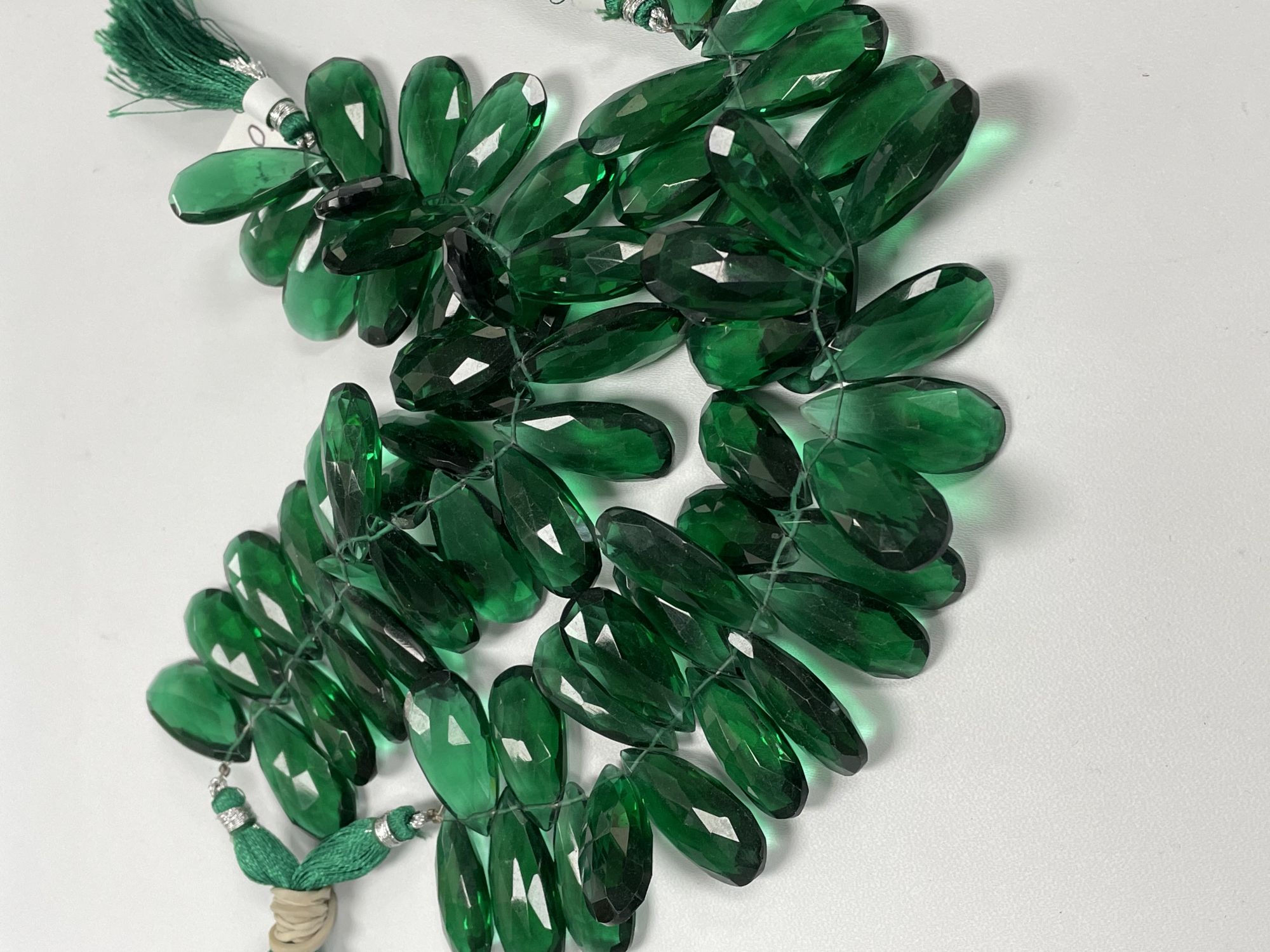 Green Hydro Quartz Long Pear Faceted