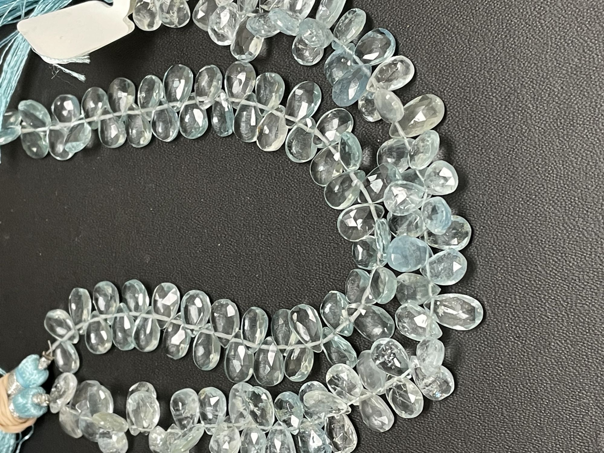 Aquamarine Pear Faceted