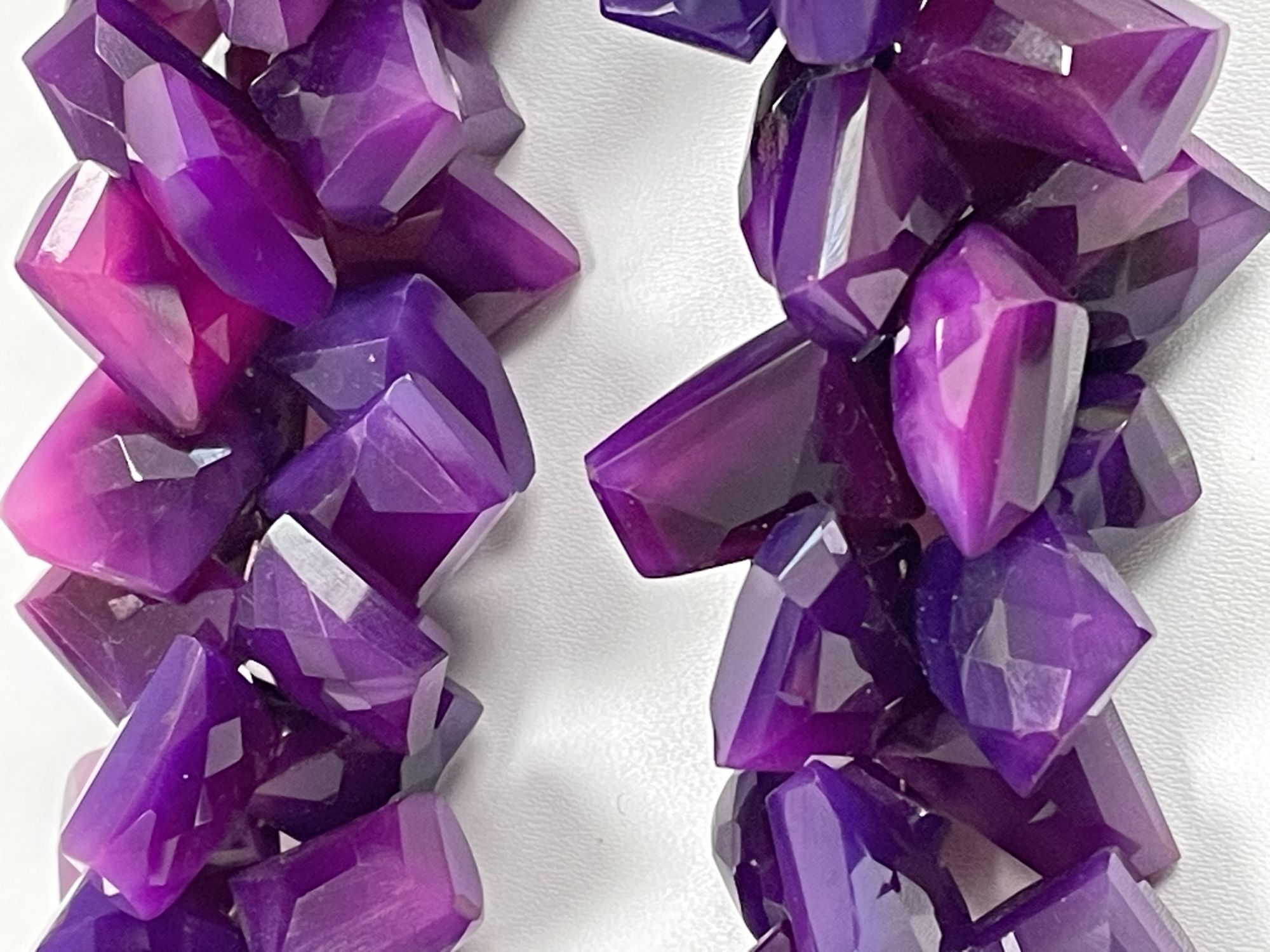 Purple Chalcedony Funky Cut Faceted