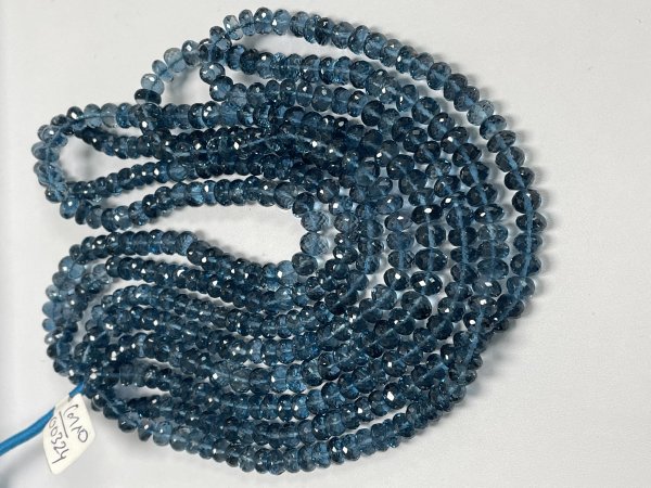 London Blue Topaz Rondelle Faceted
