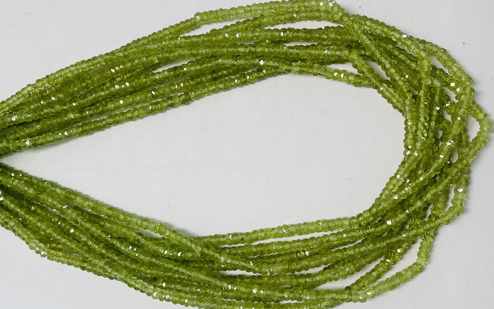 Peridot Rondelle Faceted