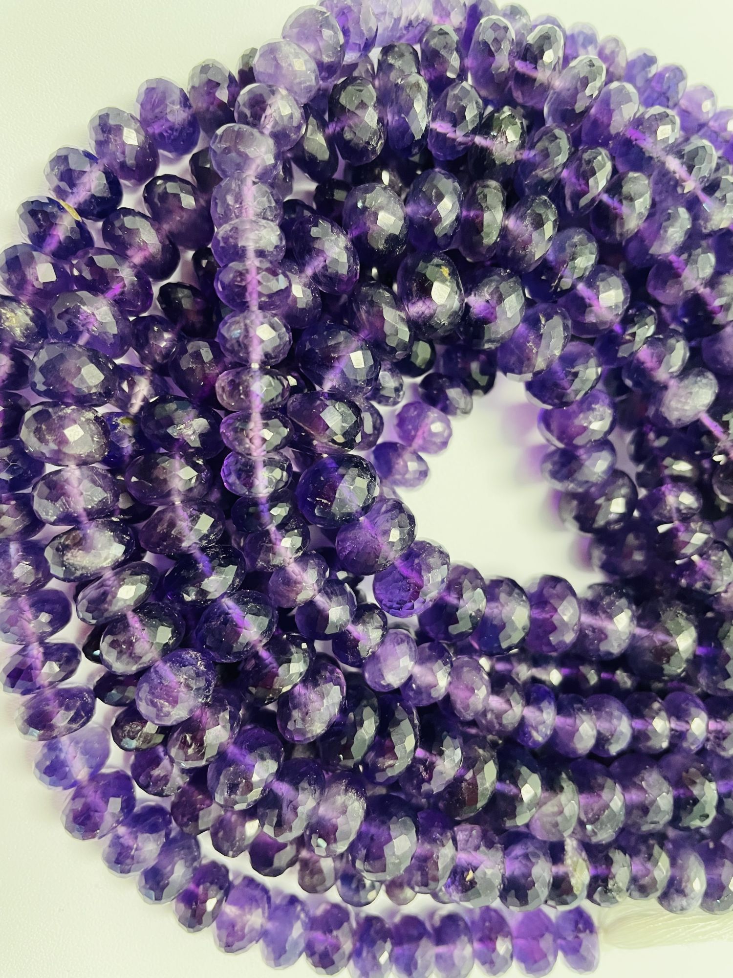 Purple Amethyst Rondelle Faceted
