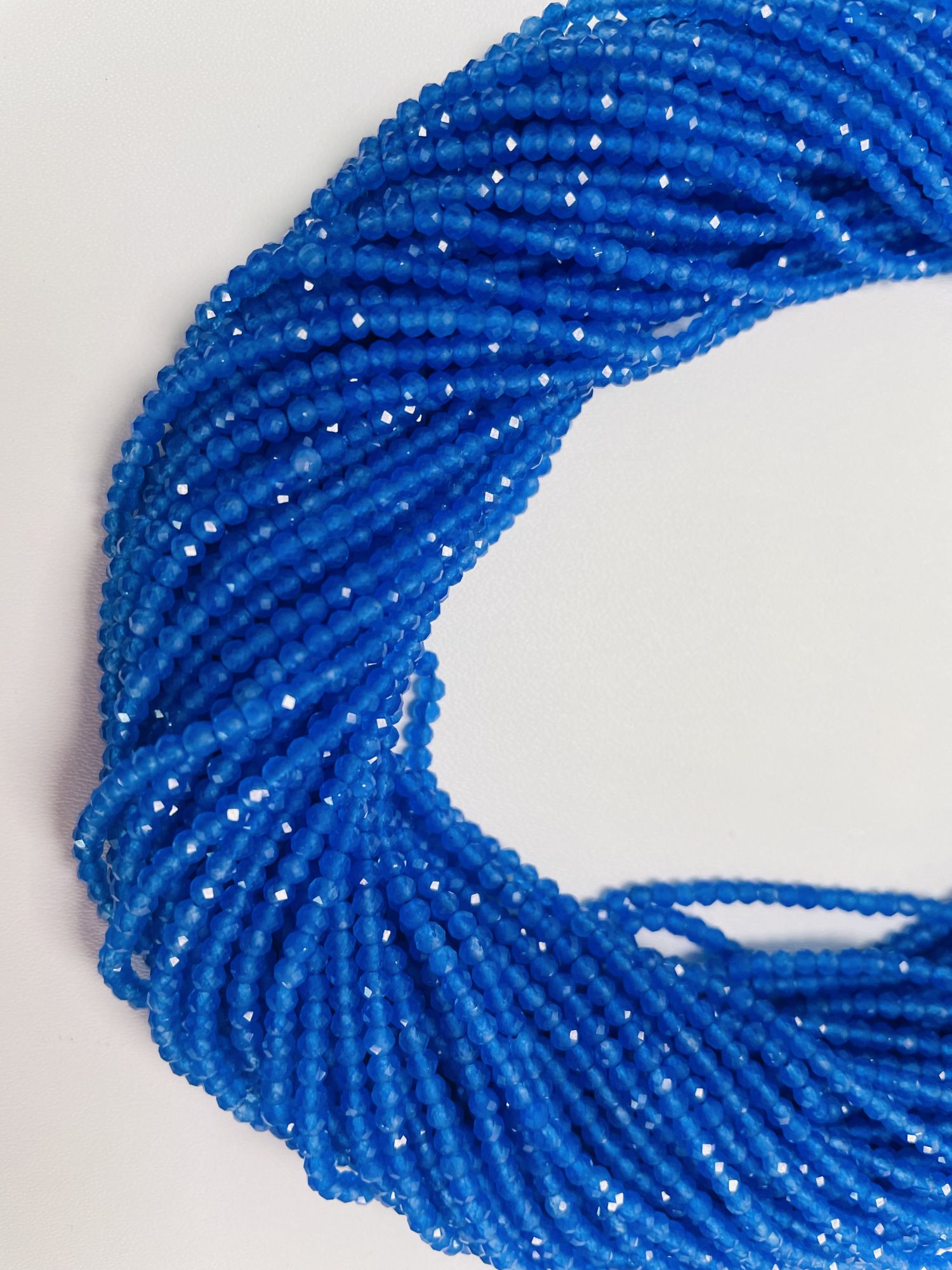 Blue Onyx Rondelle Faceted