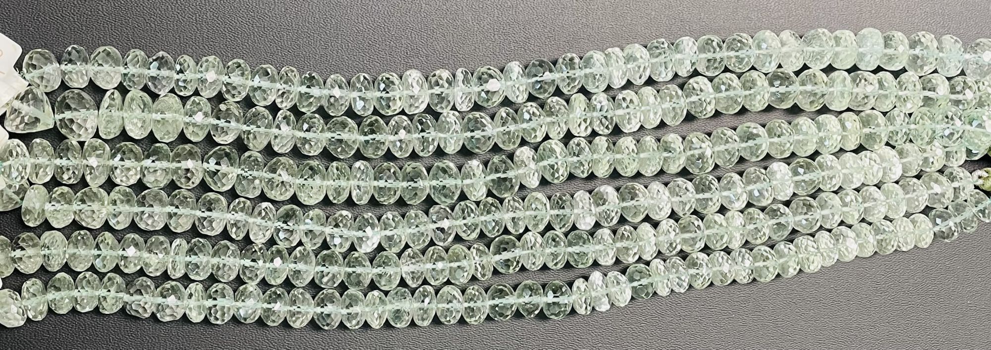 Green Amethyst Rondelle Faceted