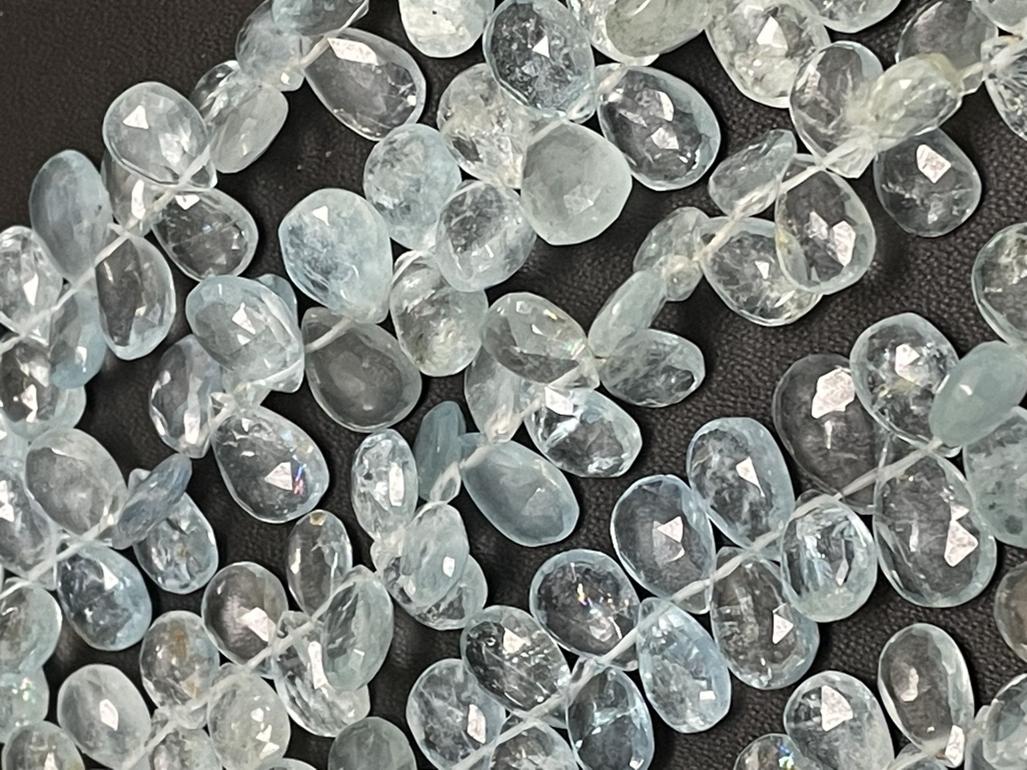 Aquamarine Pear Faceted