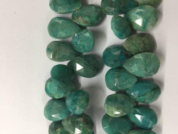 Chrysocolla Pears Faceted