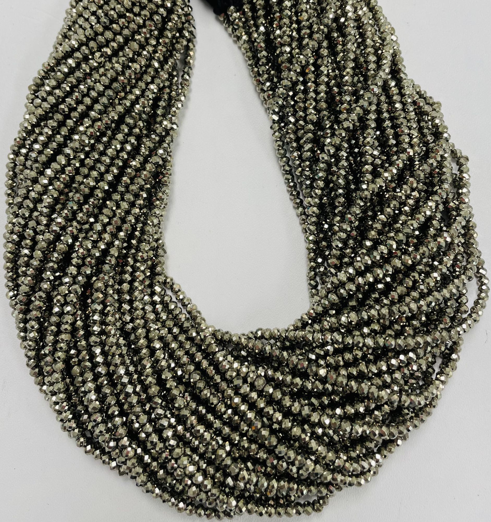 Pyrite Rondelle Faceted