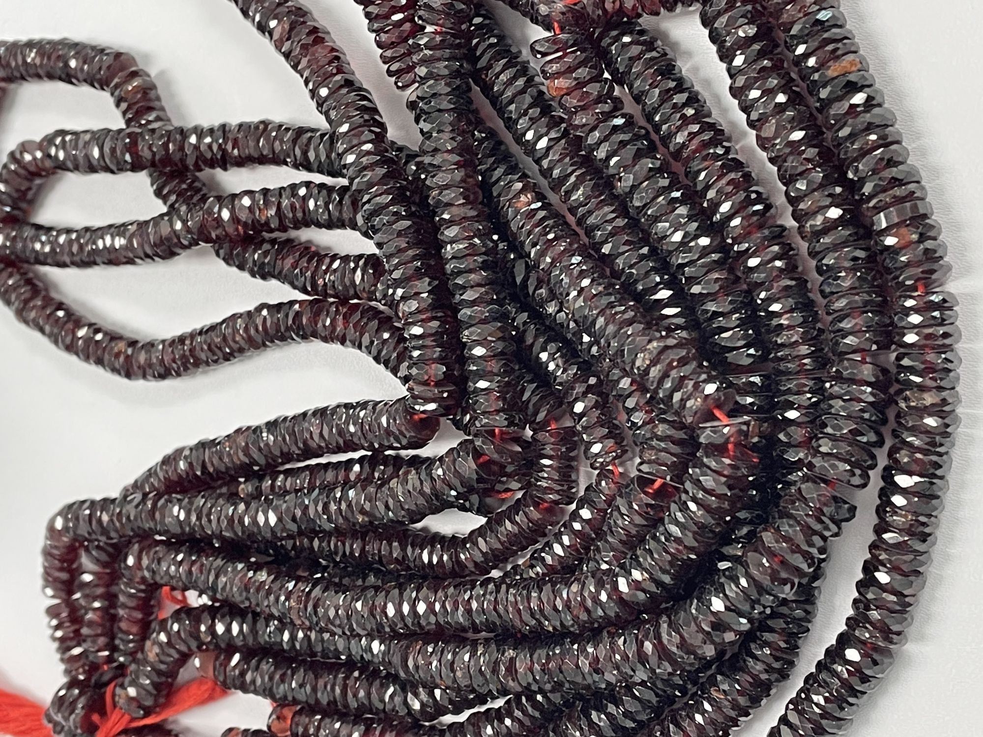 Red Garnet Tire Faceted