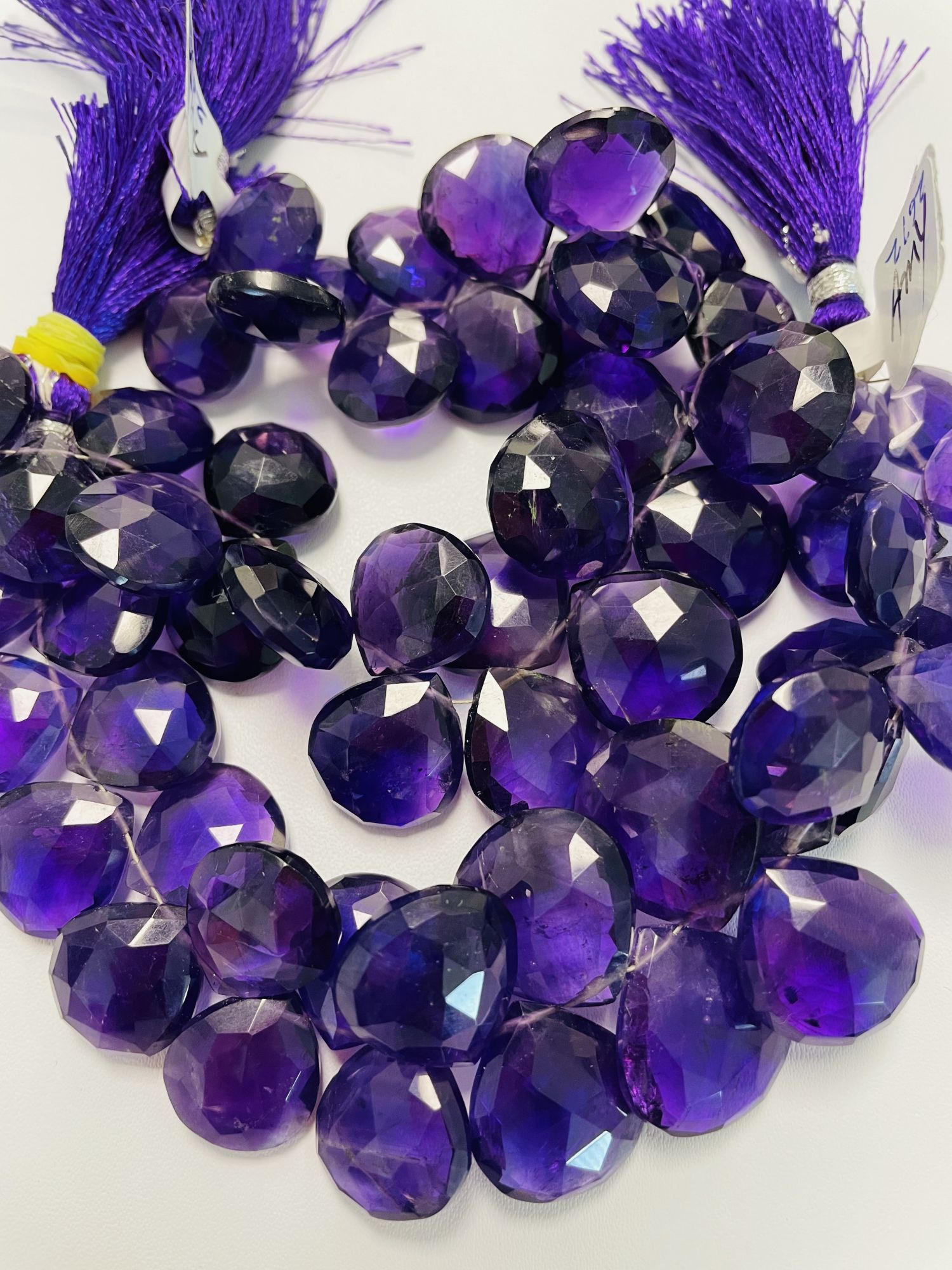 Purple Amethyst Heart Faceted