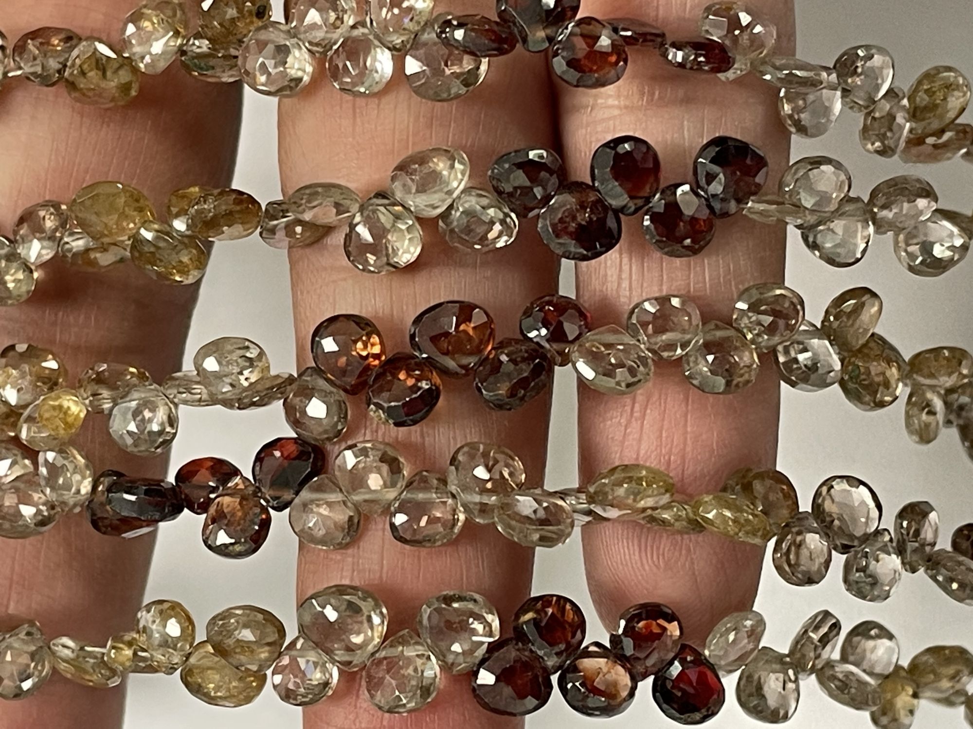 Shaded Zircon Heart Faceted