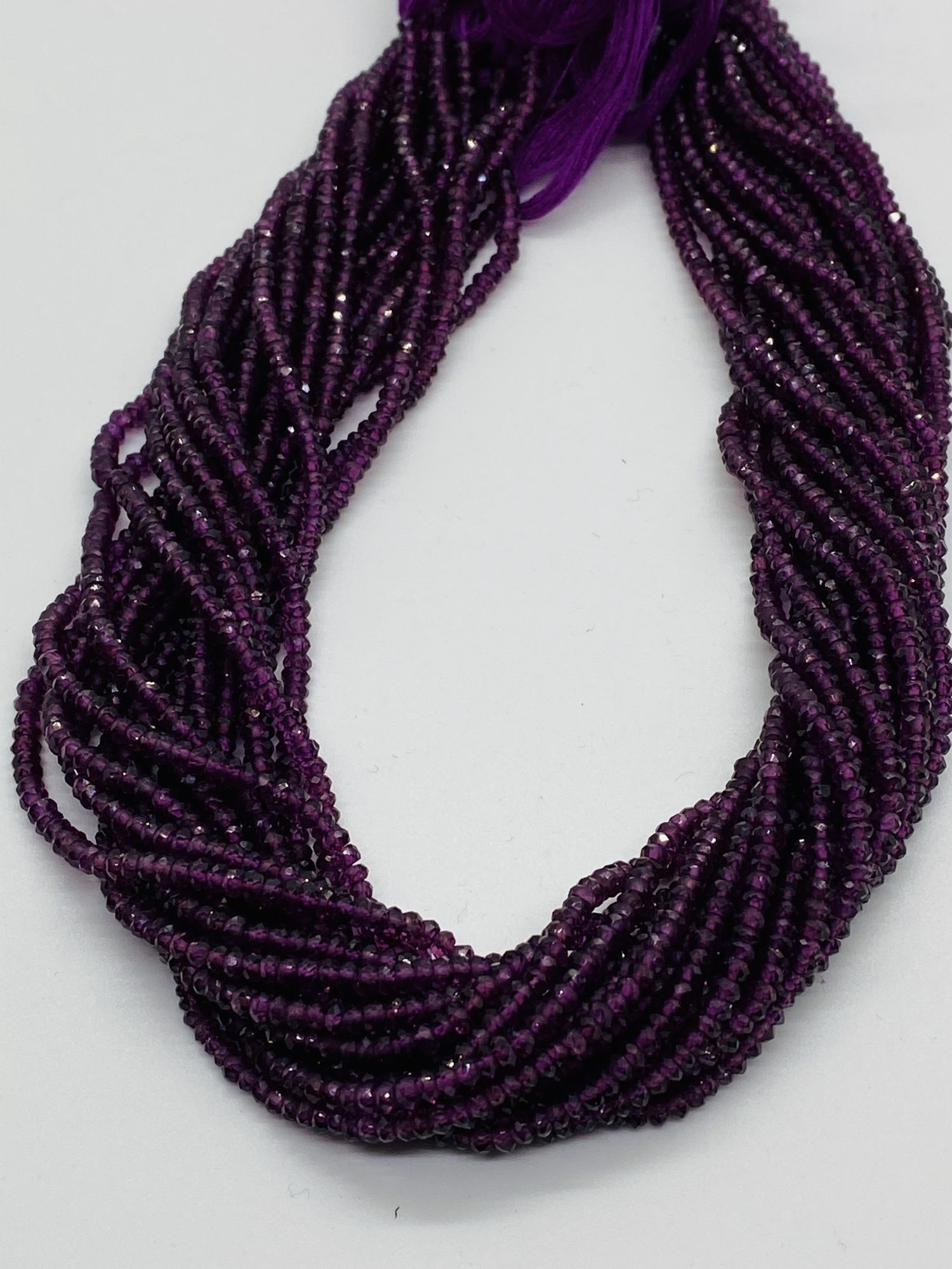 Purple Garnet Rondelle Faceted