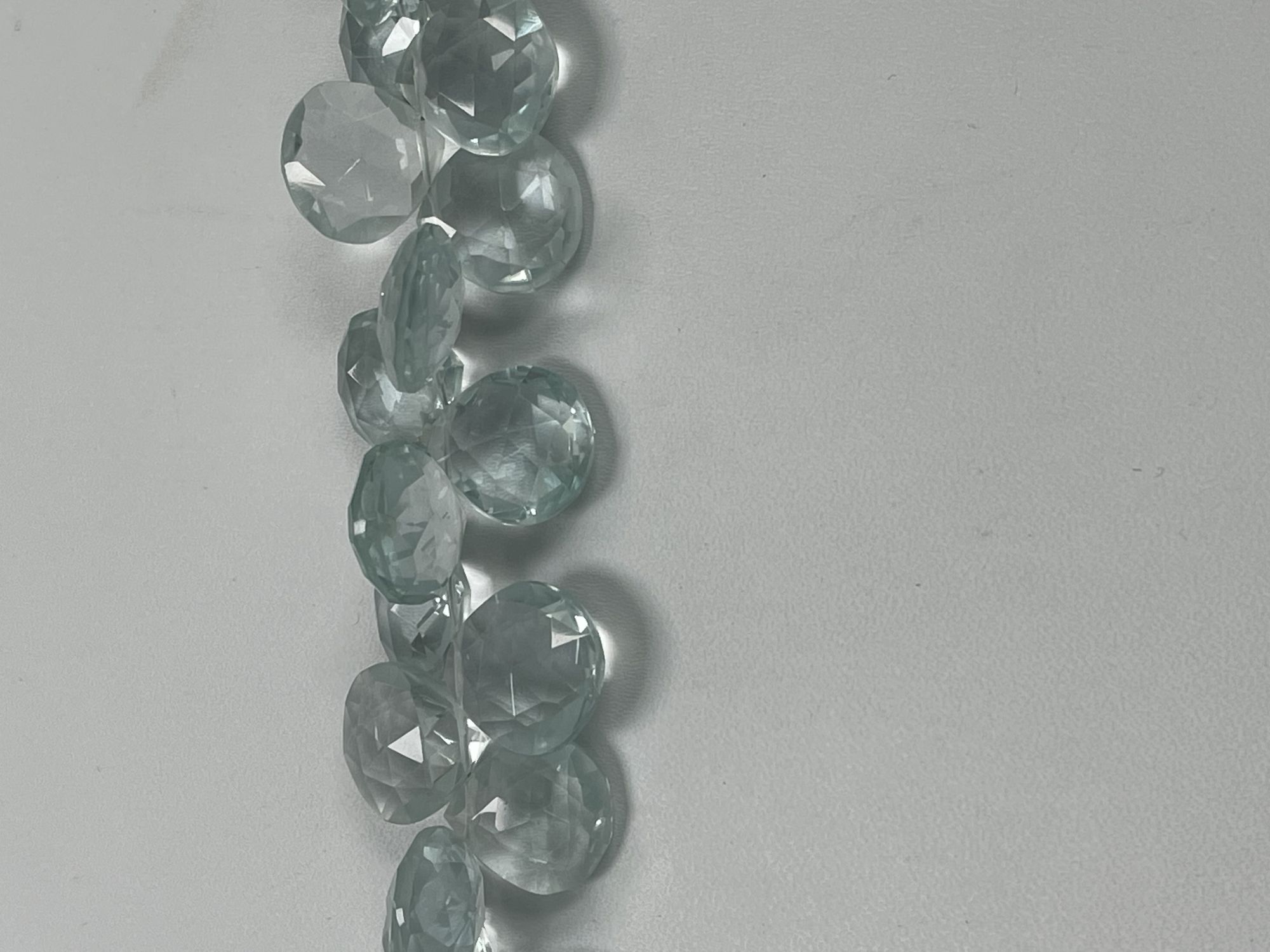Aquamarine Hydro Quartz Heart Faceted