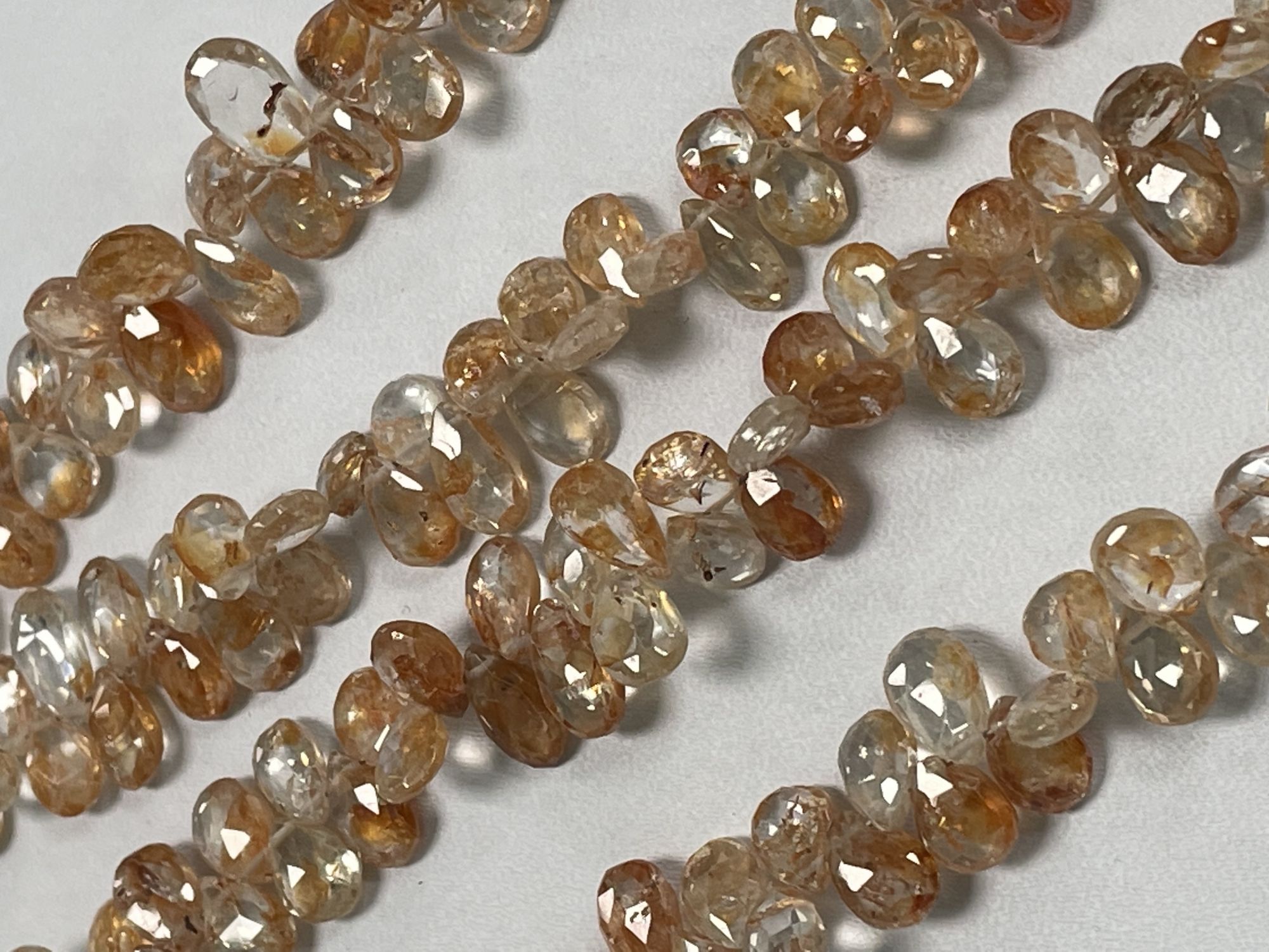 Orange Zircon Pear Faceted