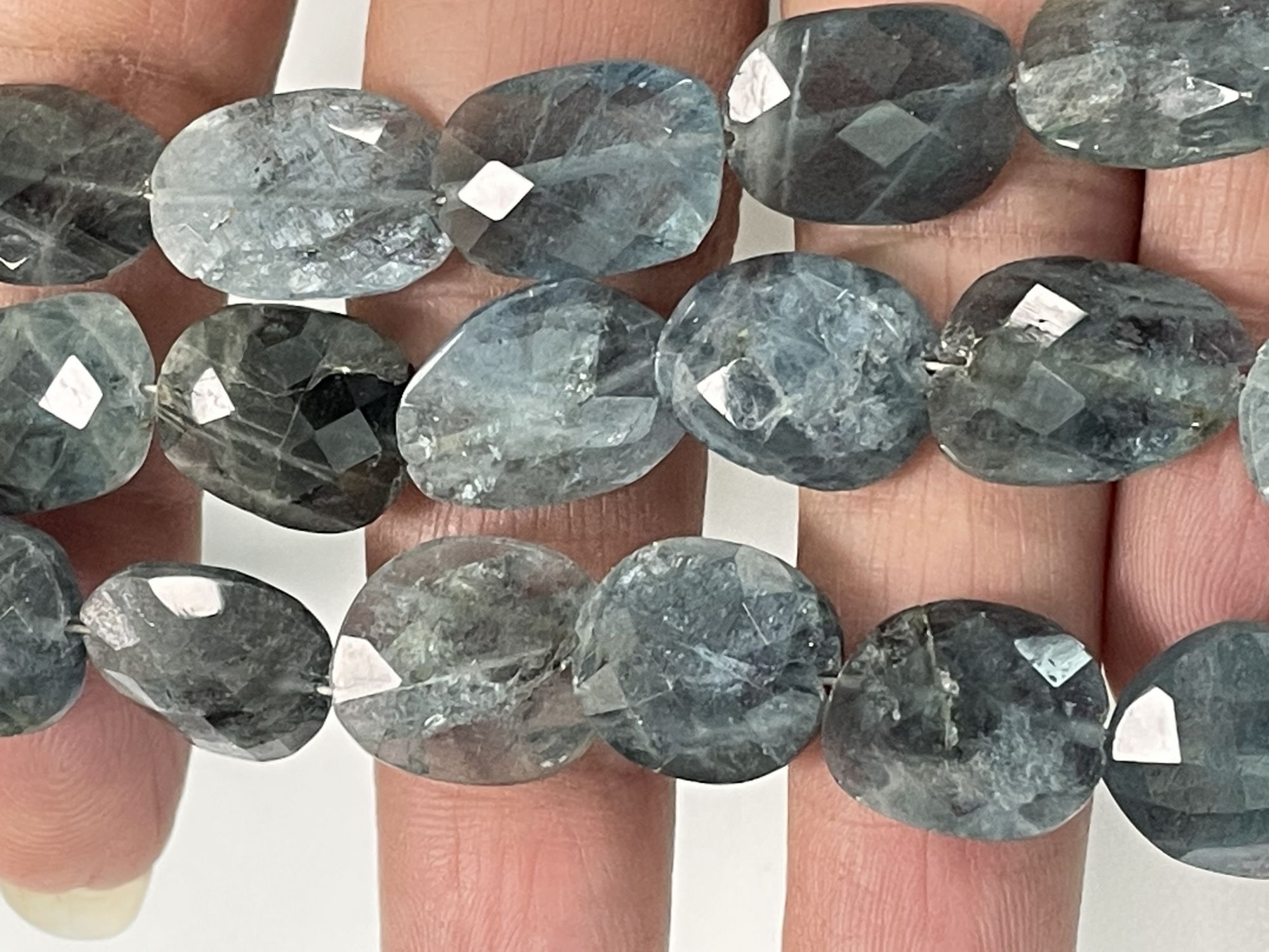 Moss Aquamarine Nugget Faceted