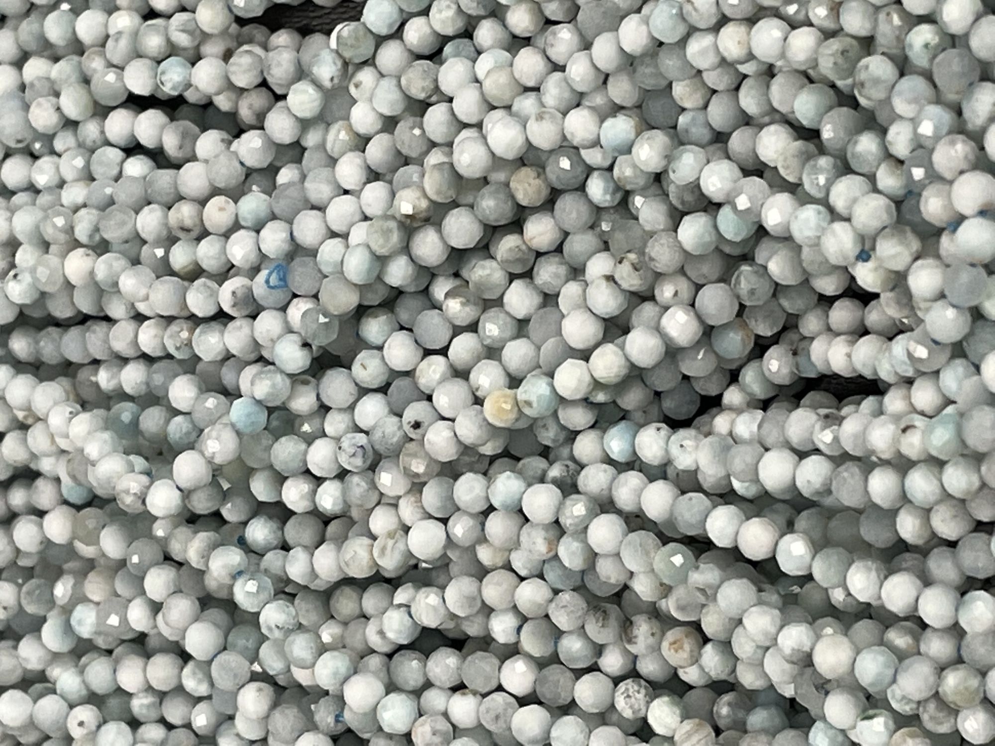 Larimar Rondelle Faceted