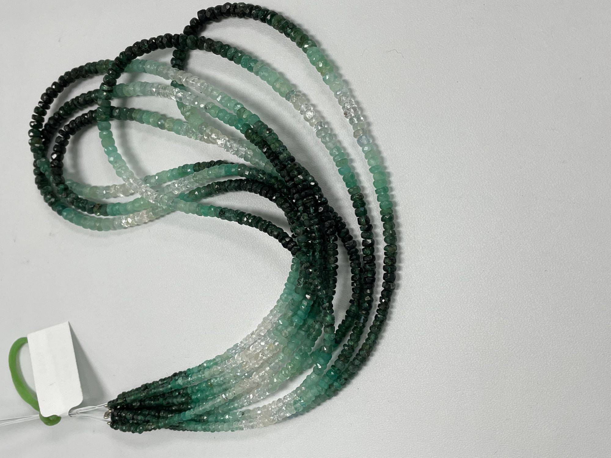 Shaded Emerald Rondelle Faceted