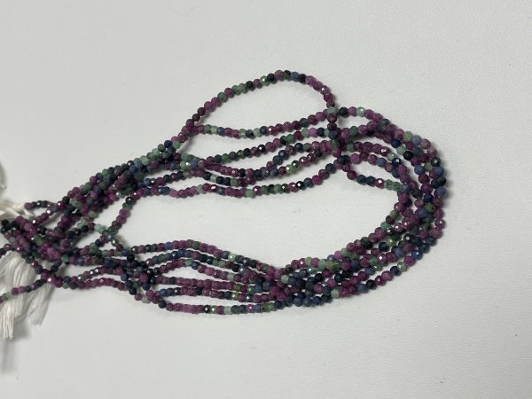 Multi Sapphire Rondelle Faceted