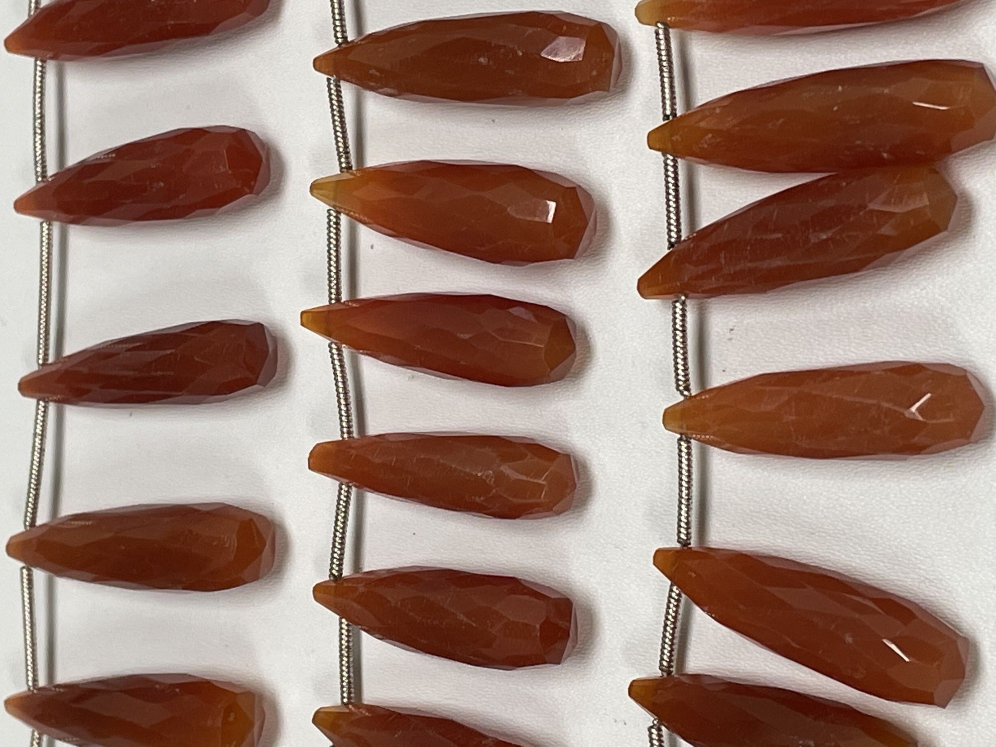 Brown Chalcedony Long Drop Faceted