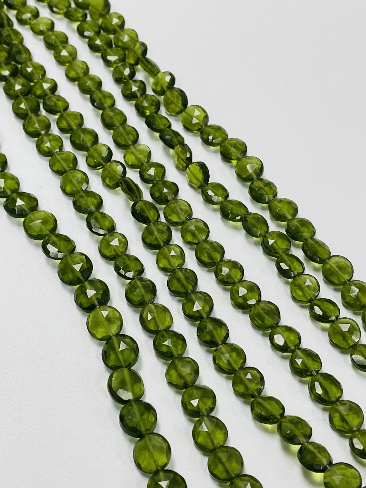 Hydro Quartz Coin Faceted