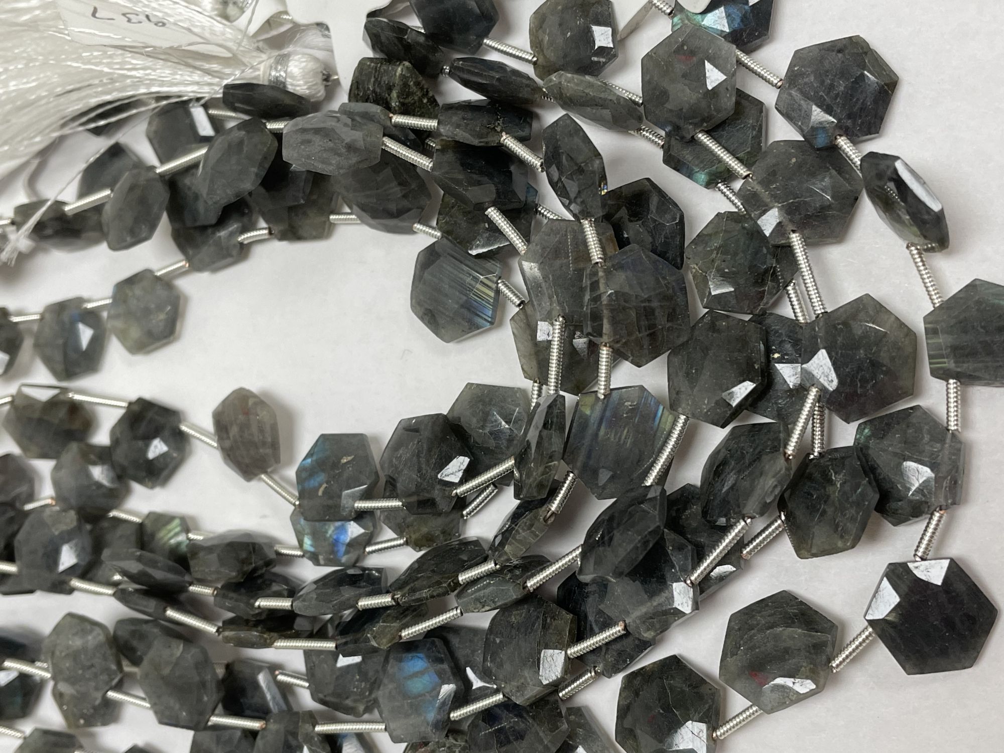 Labradorite Hexagon Top Drill Faceted