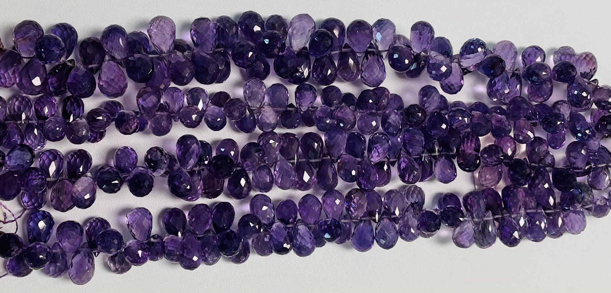 Purple Amethyst Drop Faceted