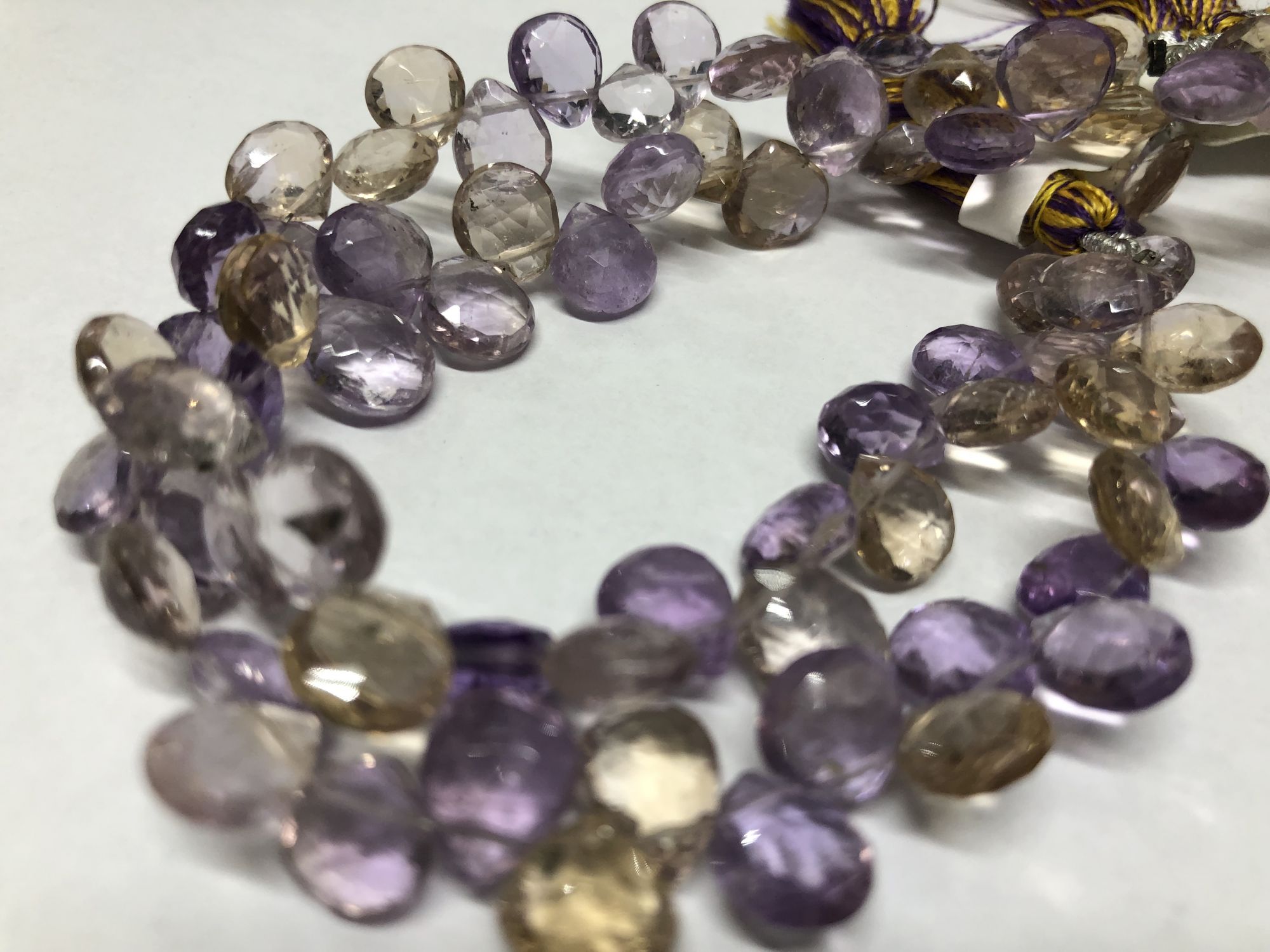 Ametrine Hearts Faceted