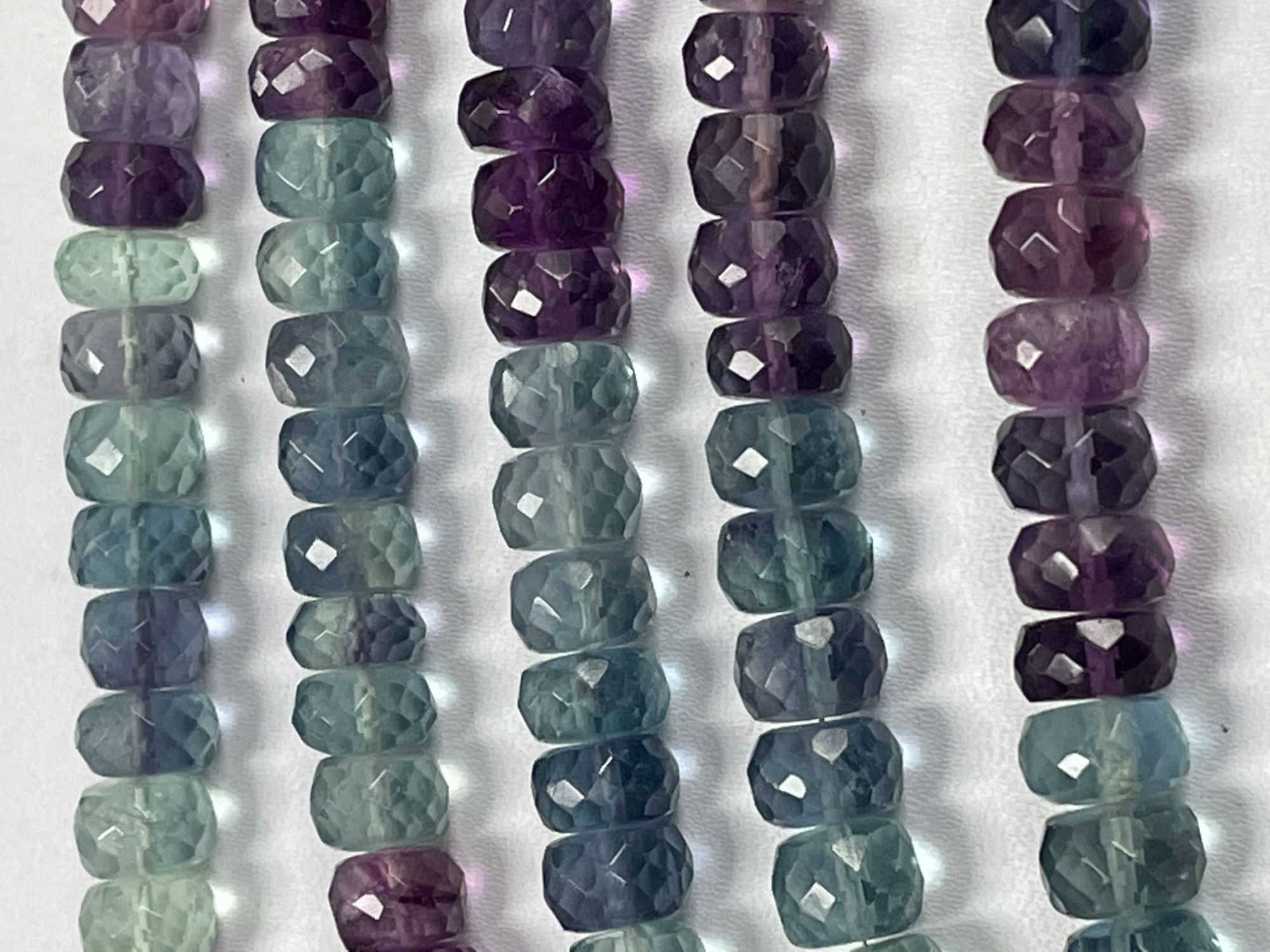 Fluorite Rondelle Faceted