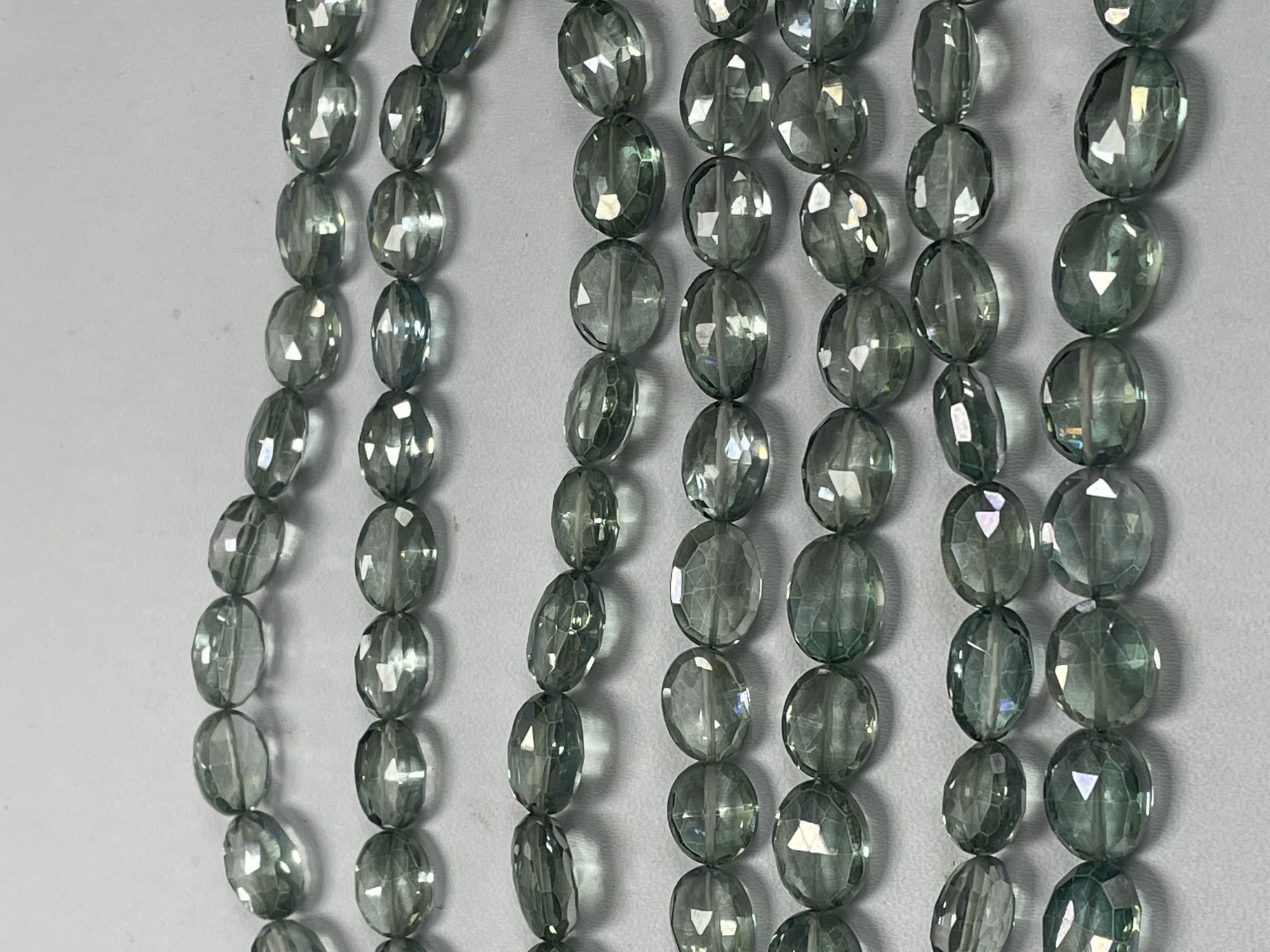 Green Mystic Quartz Oval Faceted
