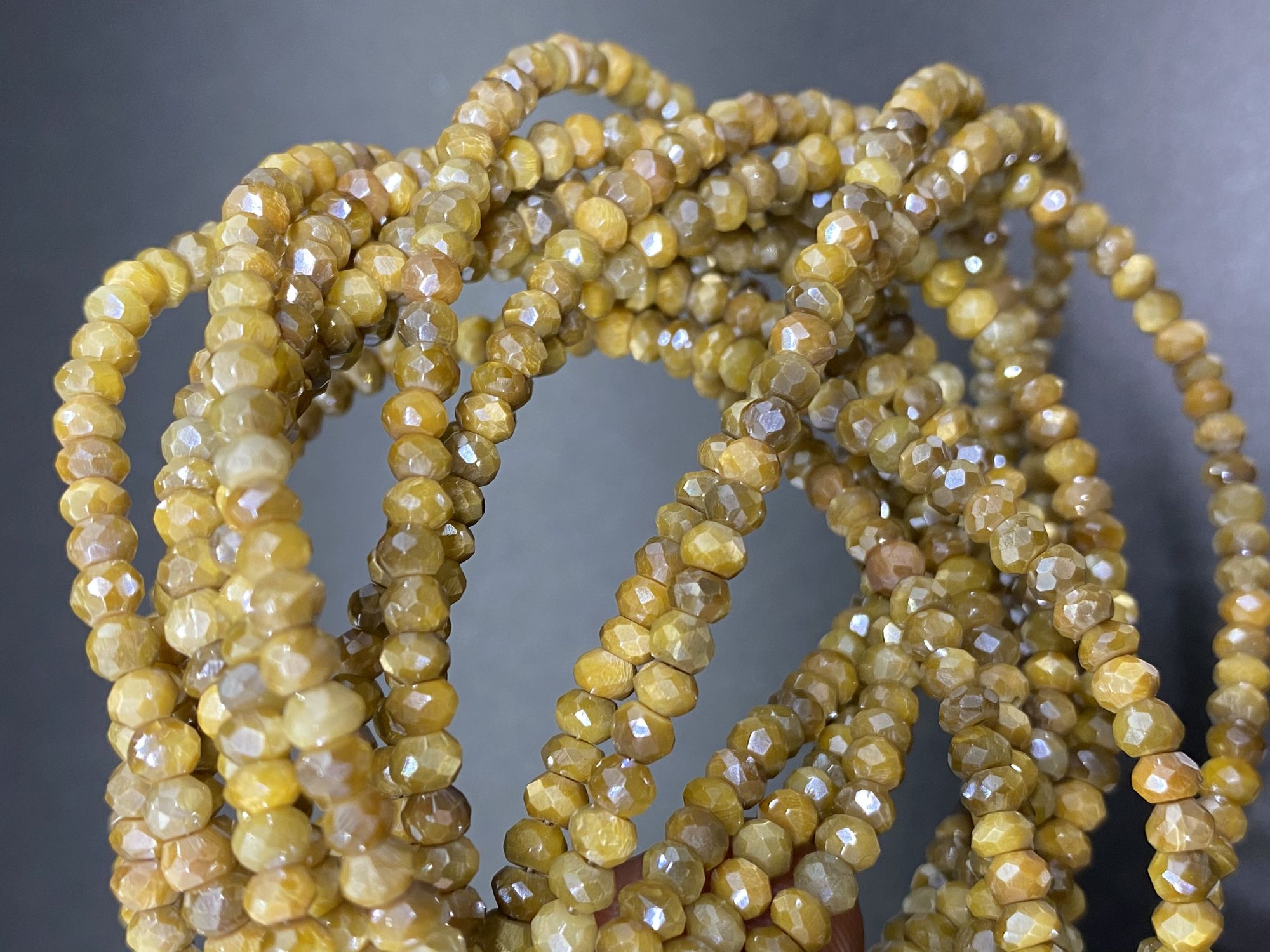 Coated Moonstone Rondelle