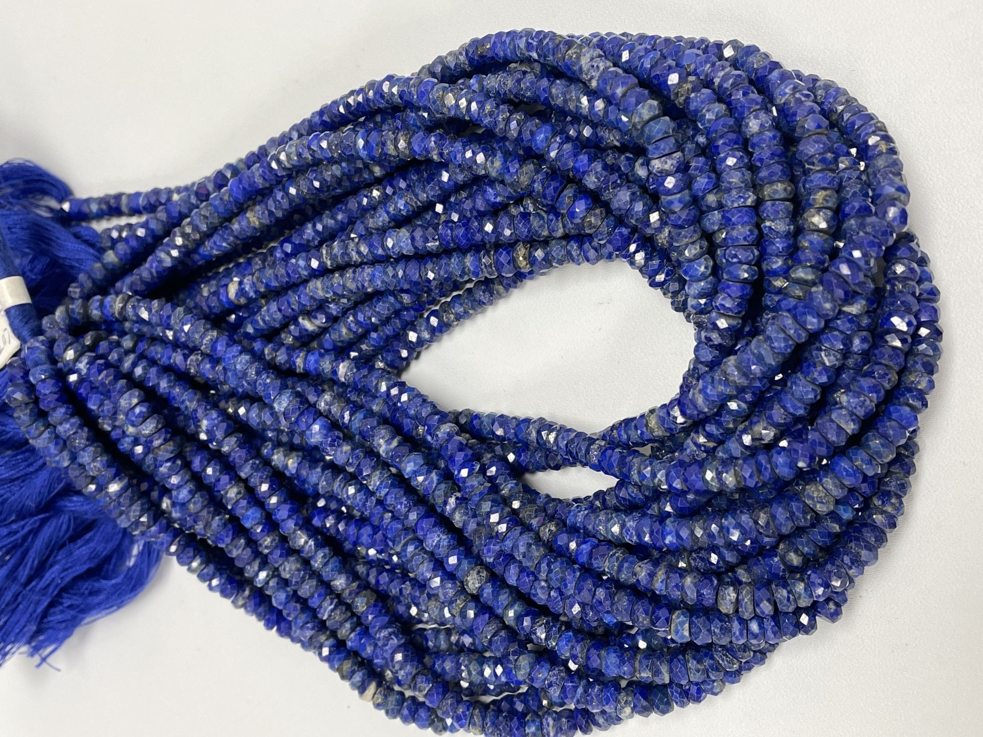 Lapis Rondelle Faceted