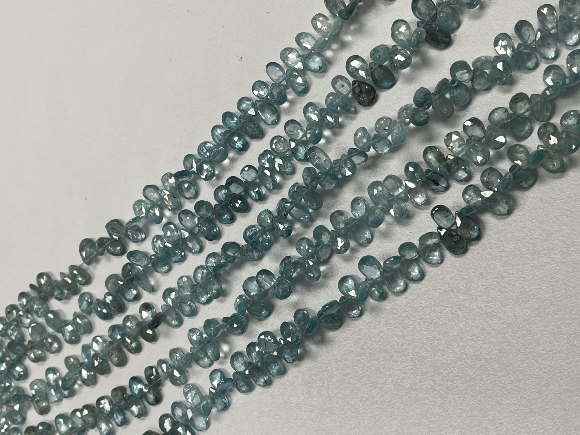 Blue Zircon Pear Faceted