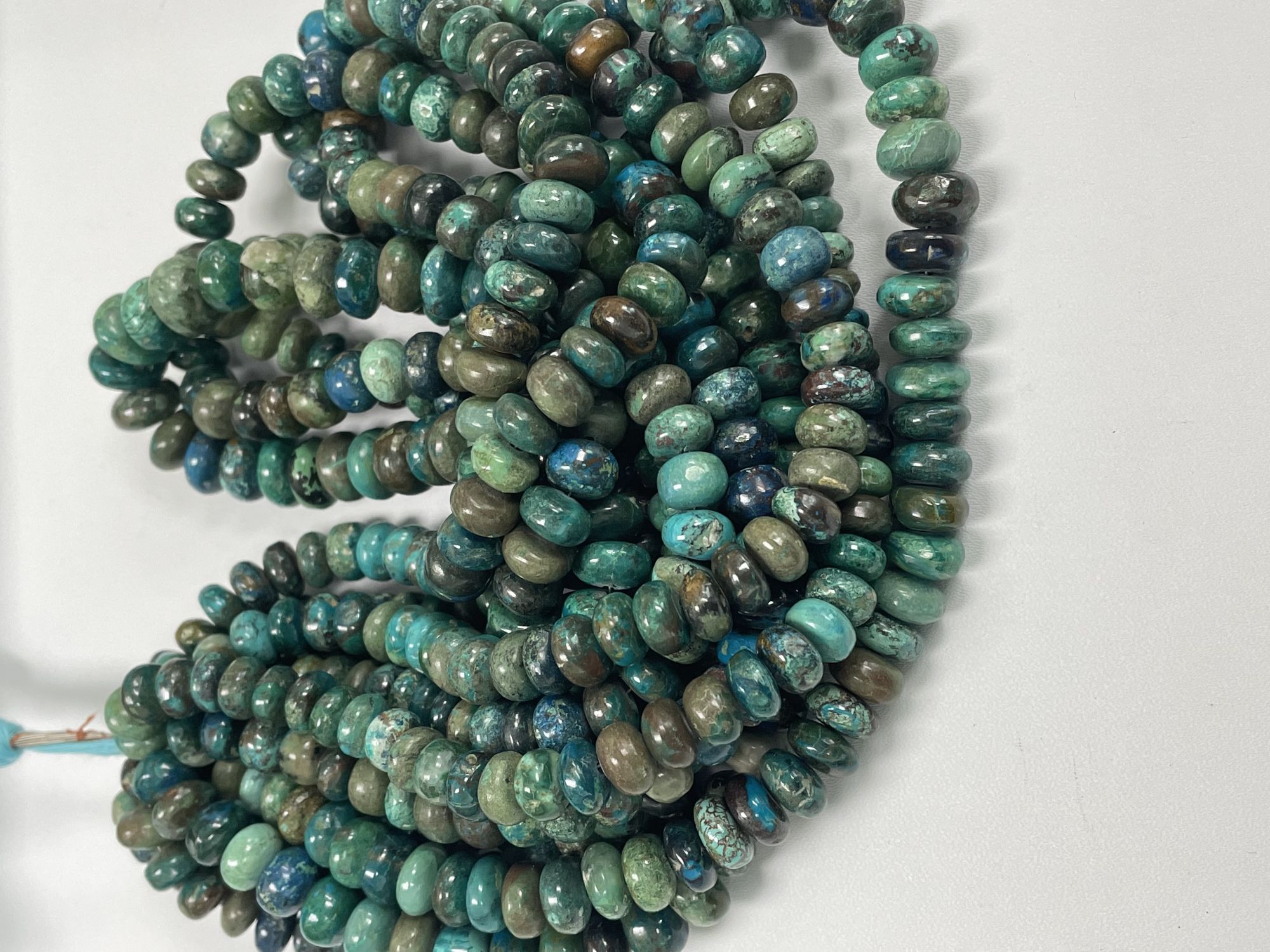 Chrysocolla Rondelle Smooth