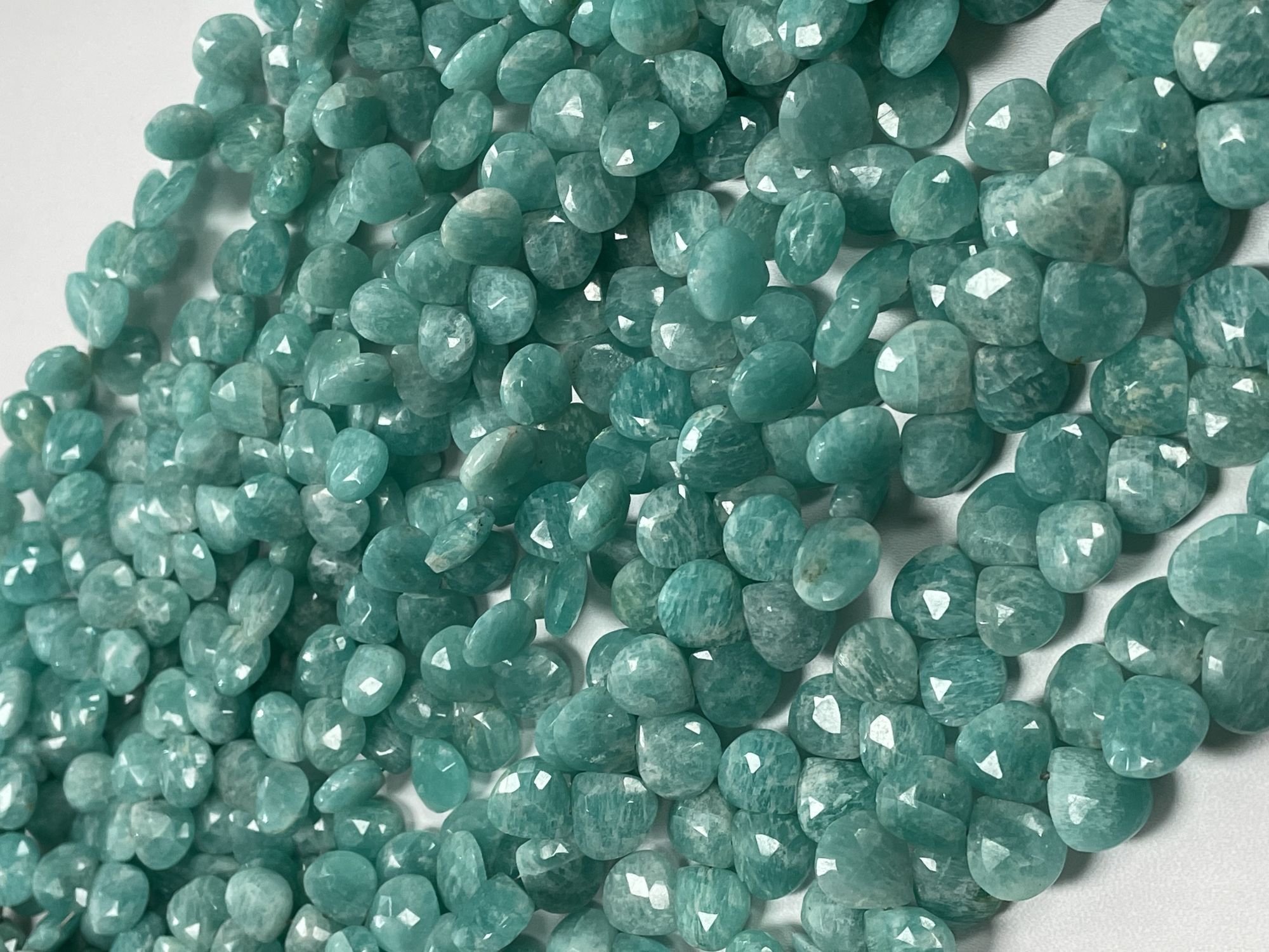 Amazonite Heart Faceted