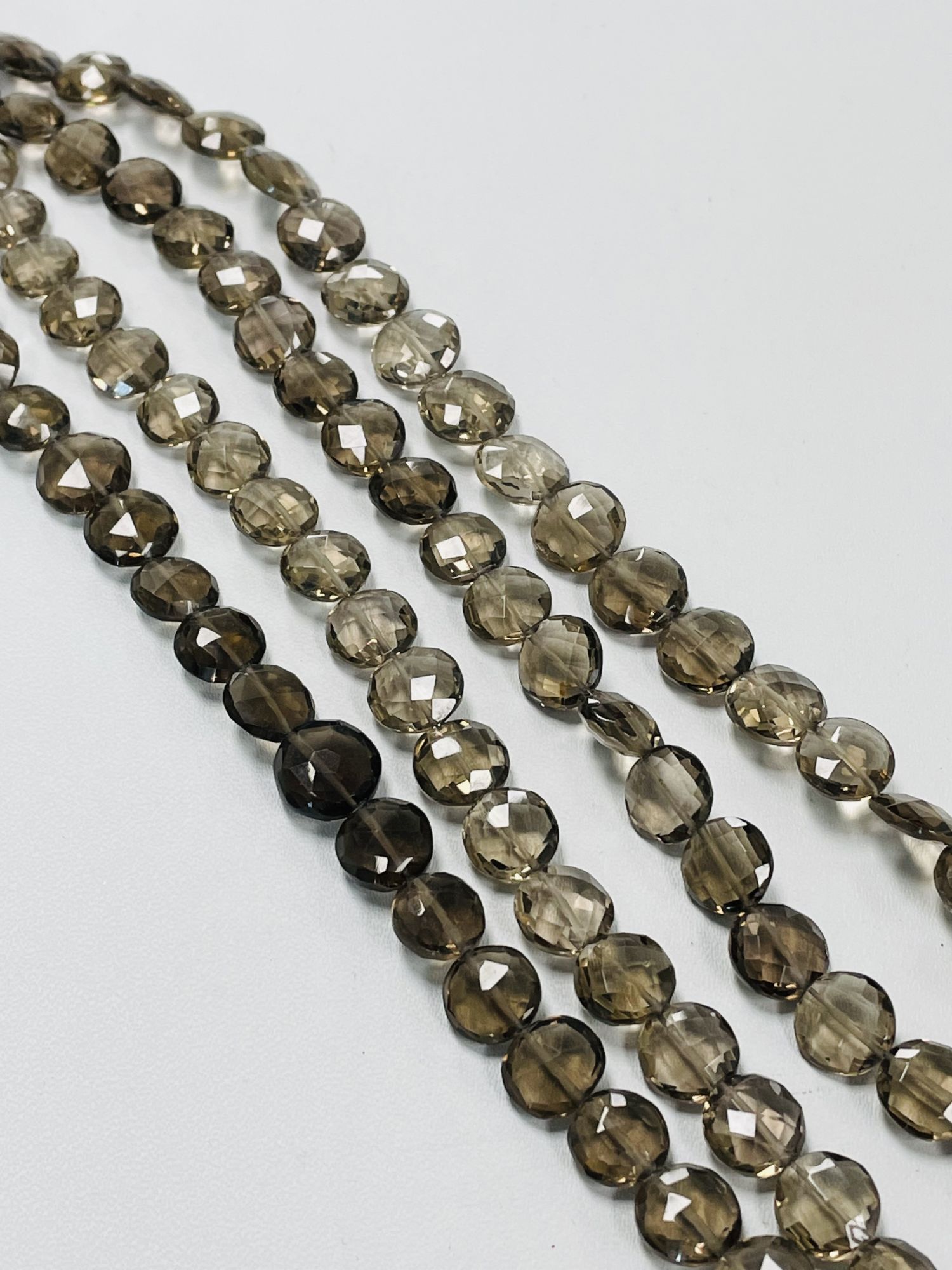 Smoky Quartz Coin Faceted