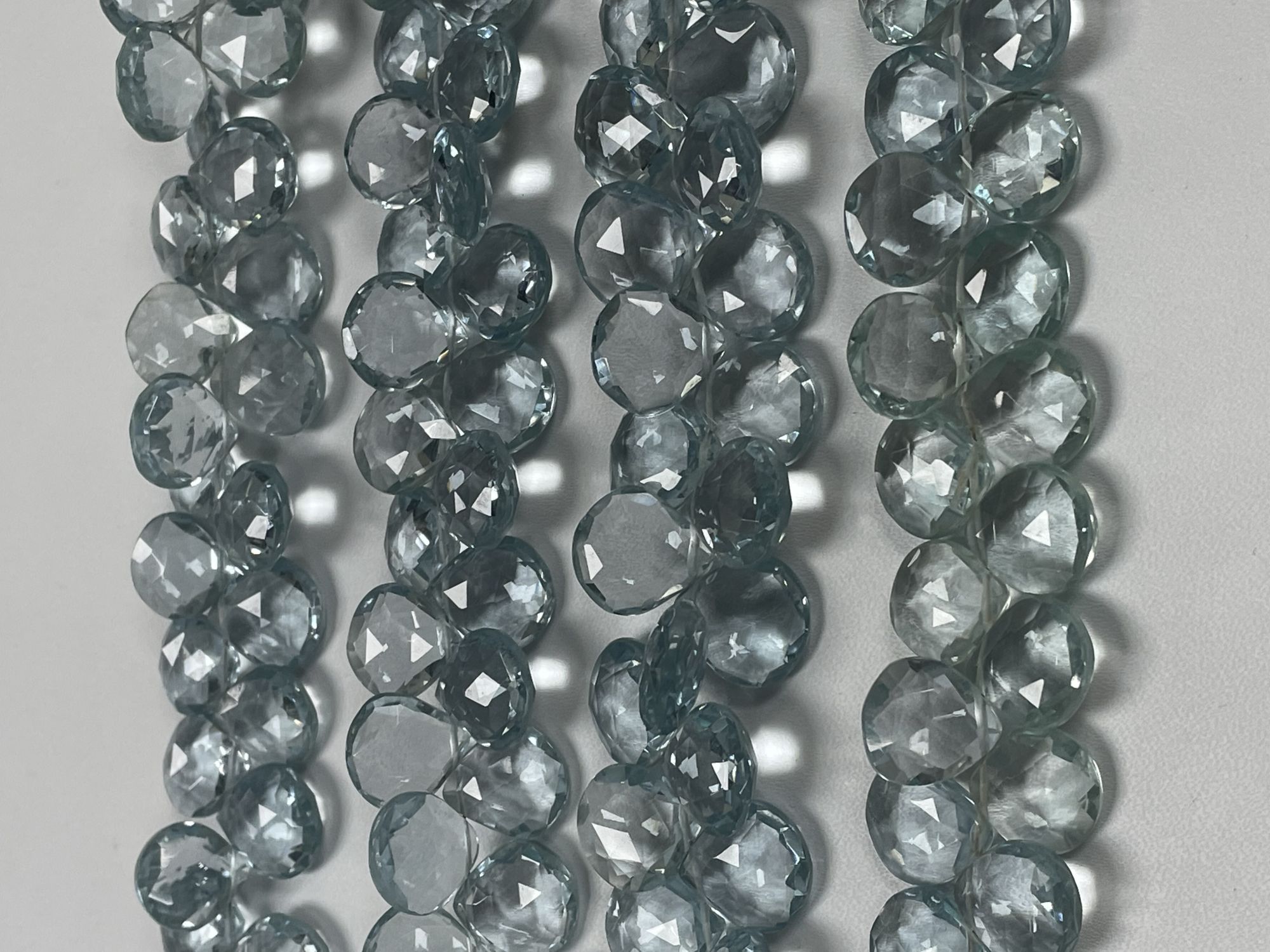 Aquamarine Hydro Quartz Heart Faceted