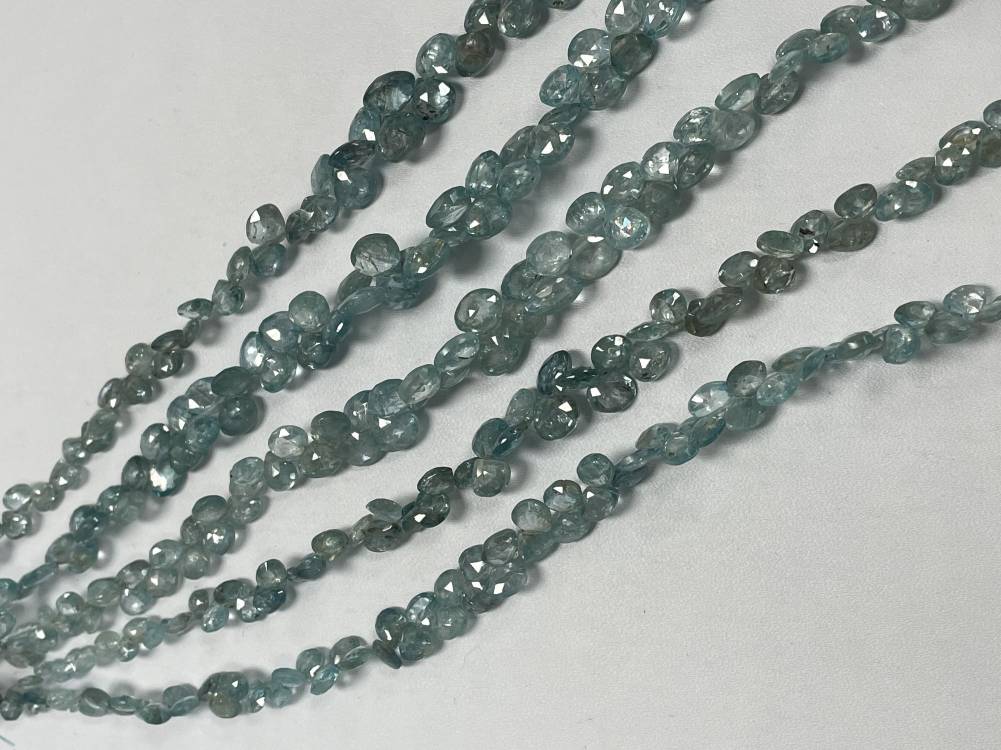 Blue Zircon Heart Faceted