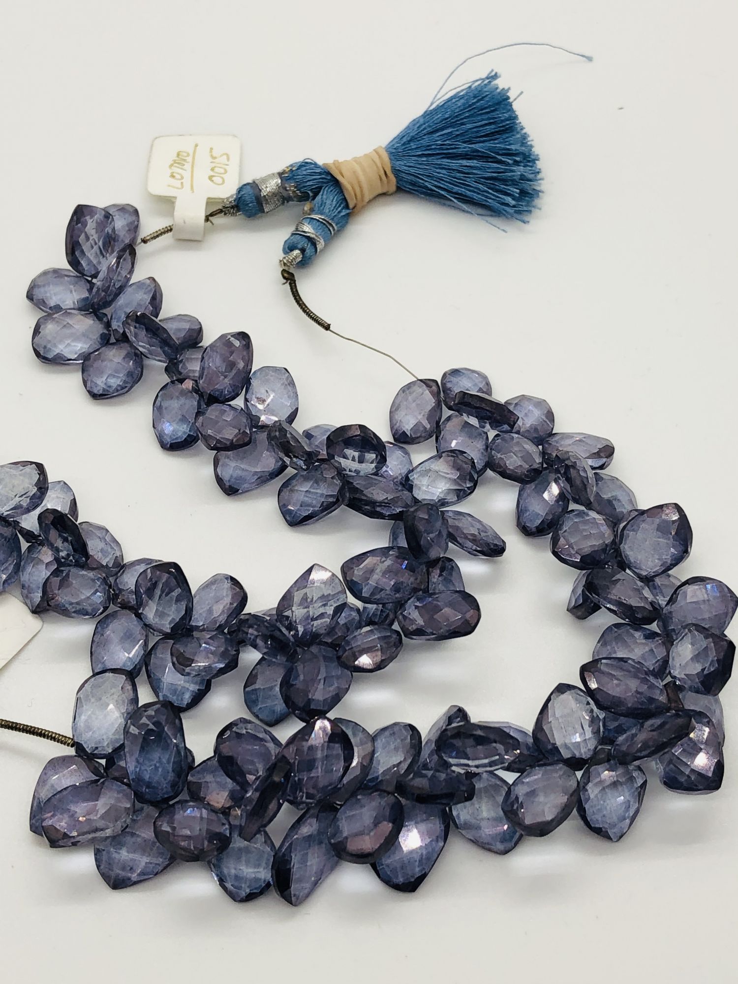 Blue Mystic Quartz Leaf Shape Faceted