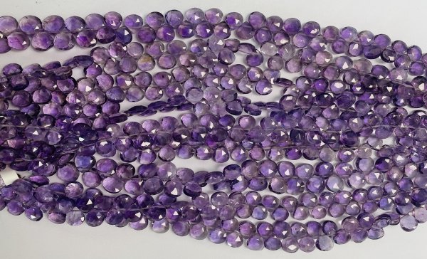 Purple Amethyst Heart Faceted