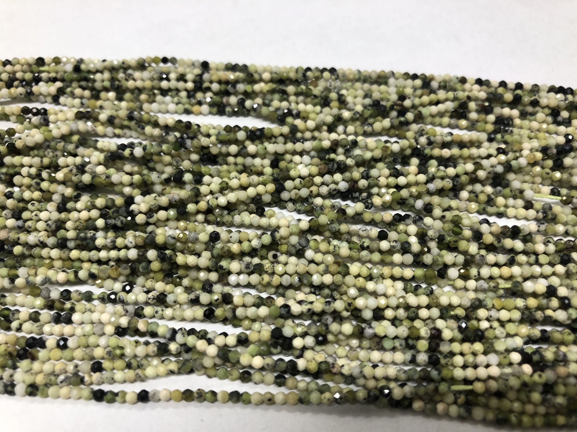 Multi Green Opal Rondelles Faceted