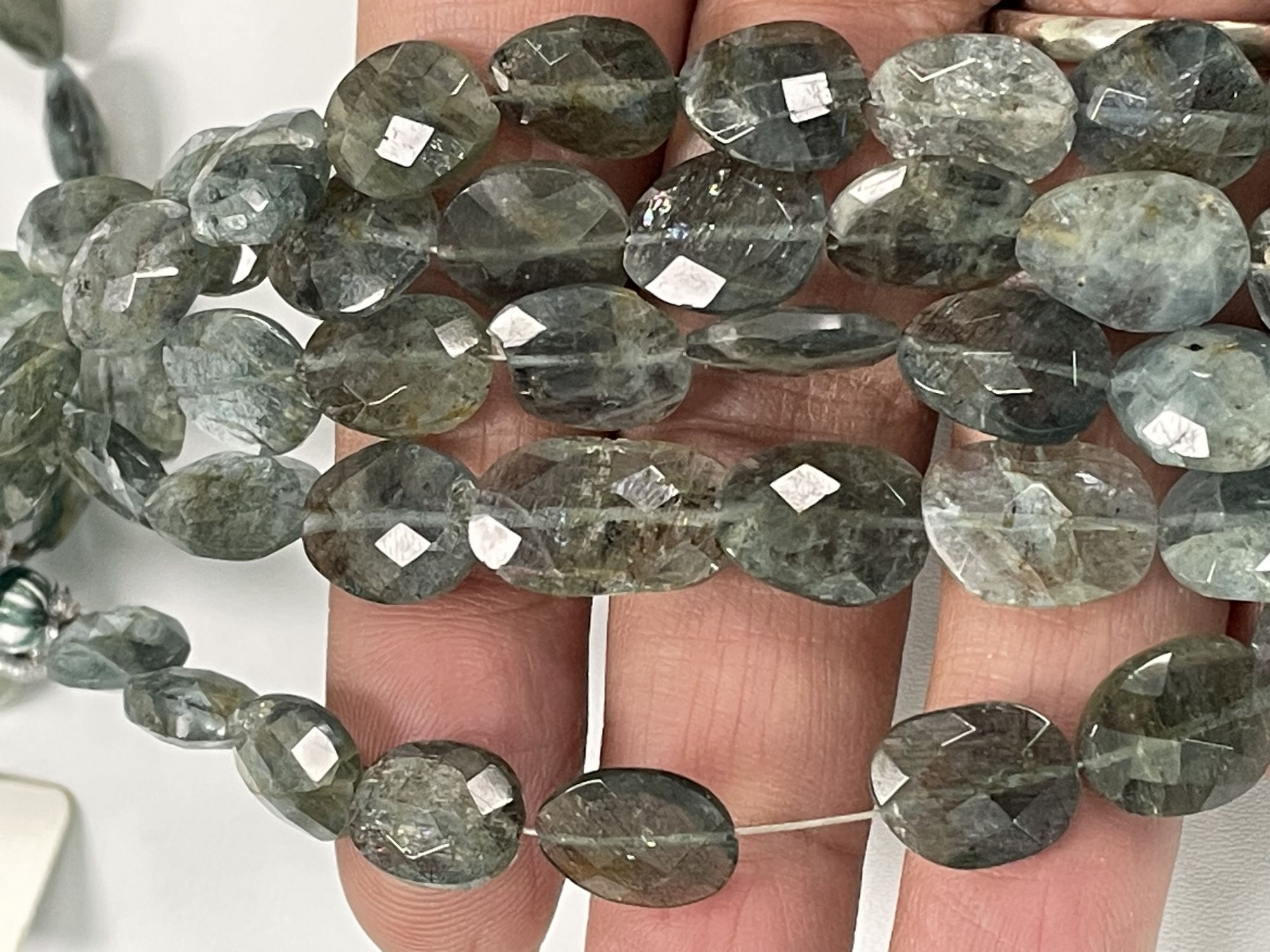 Moss Aquamairne Nugget Faceted