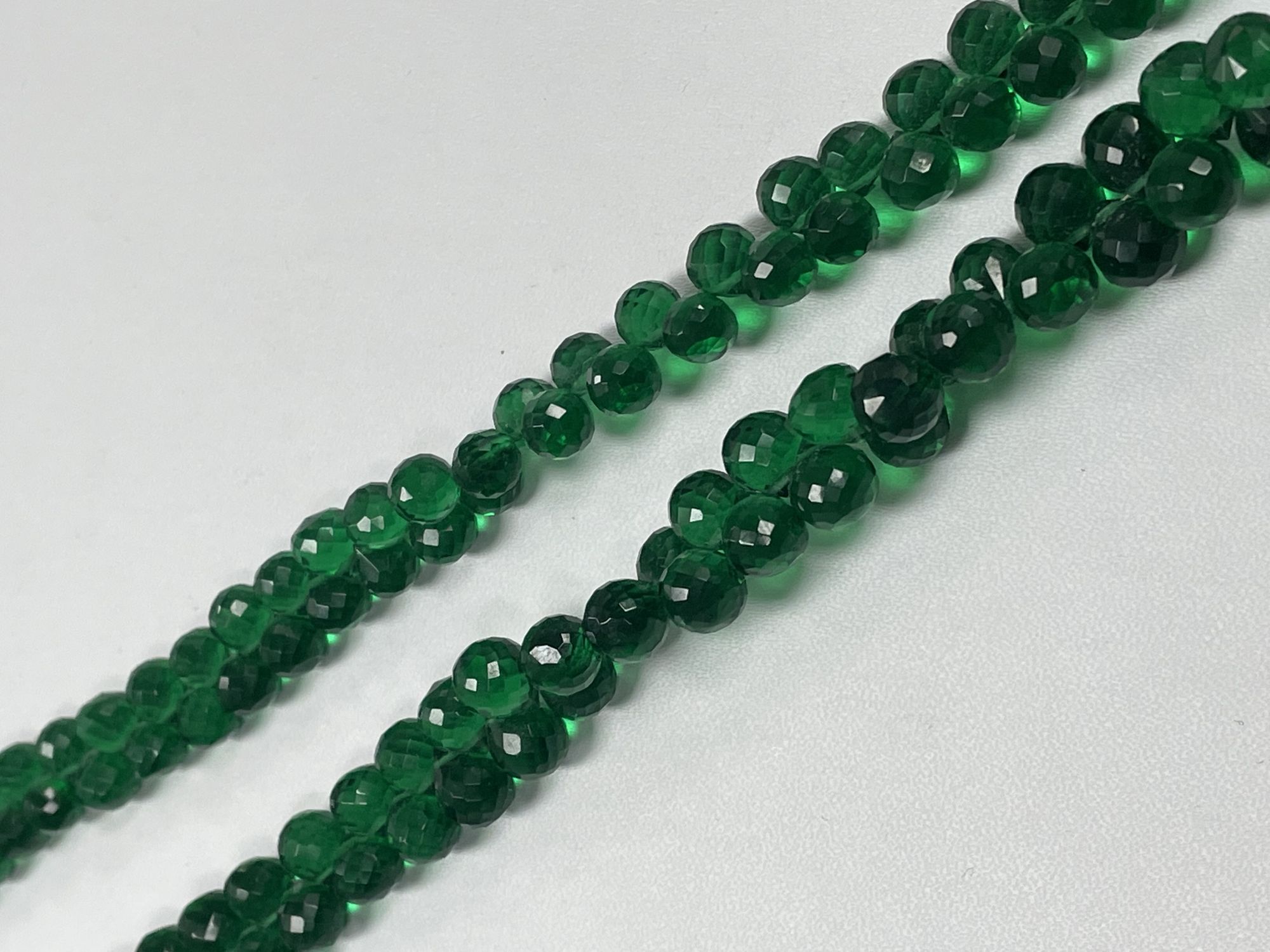 Green Hydro Quartz Onion Faceted