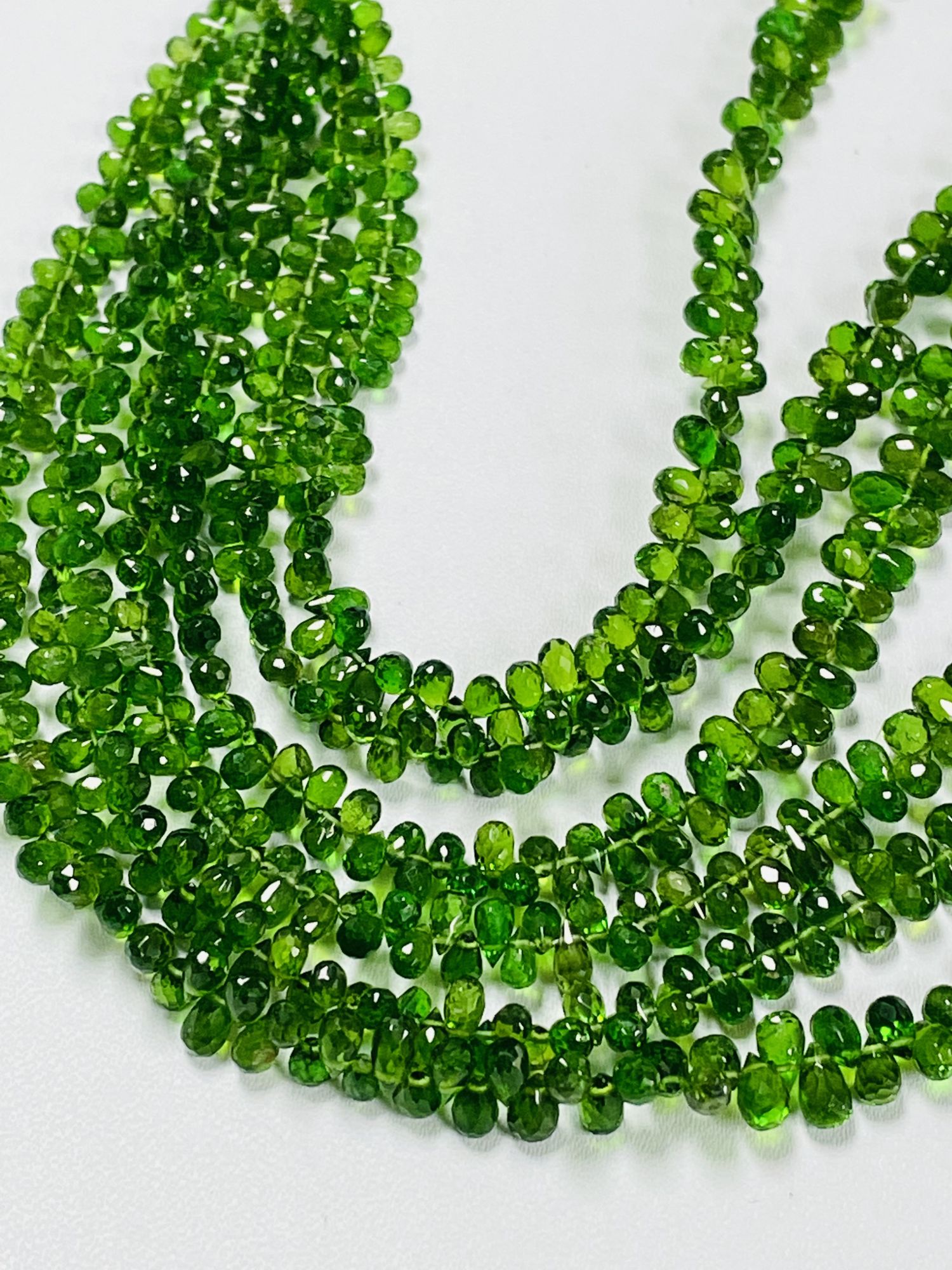 Chrome Diopside Drop Faceted
