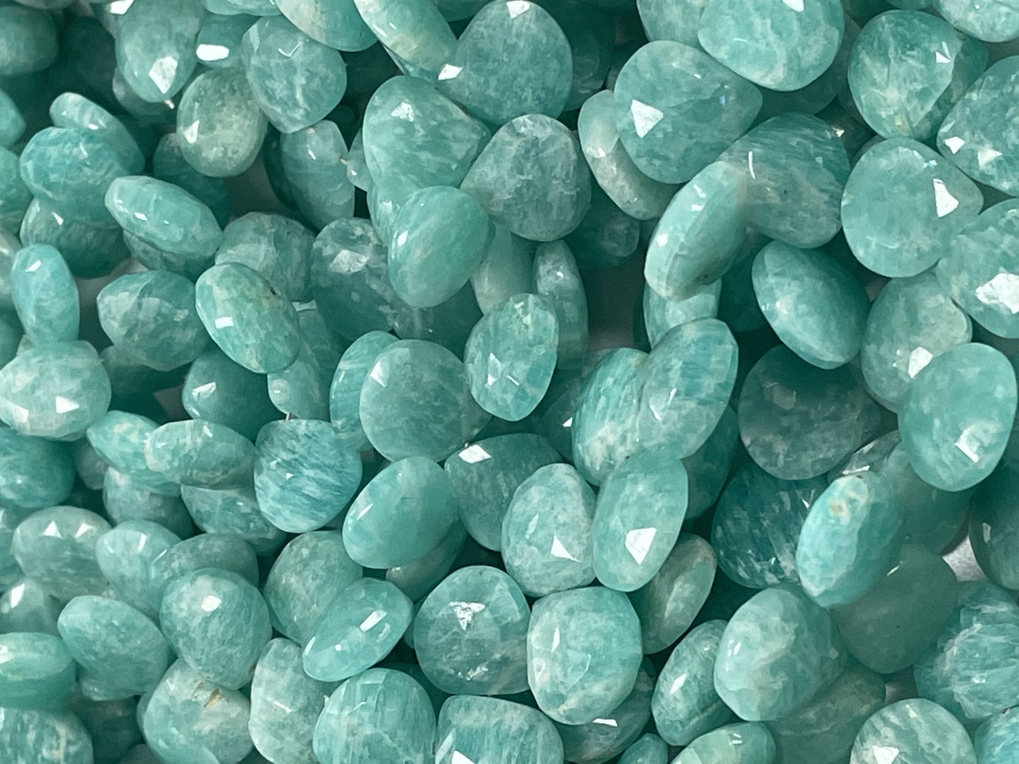 Amazonite Heart Faceted