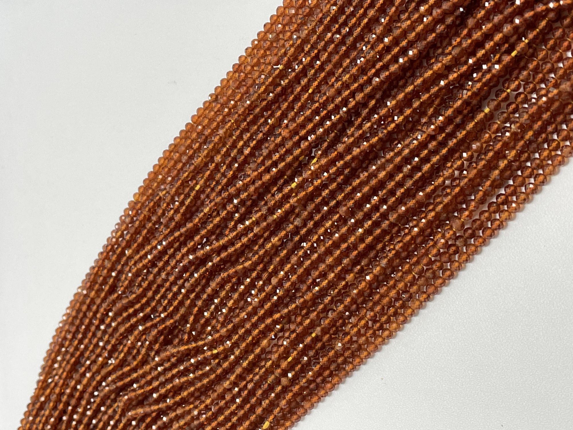Hessonite Garnet Rondelle Faceted