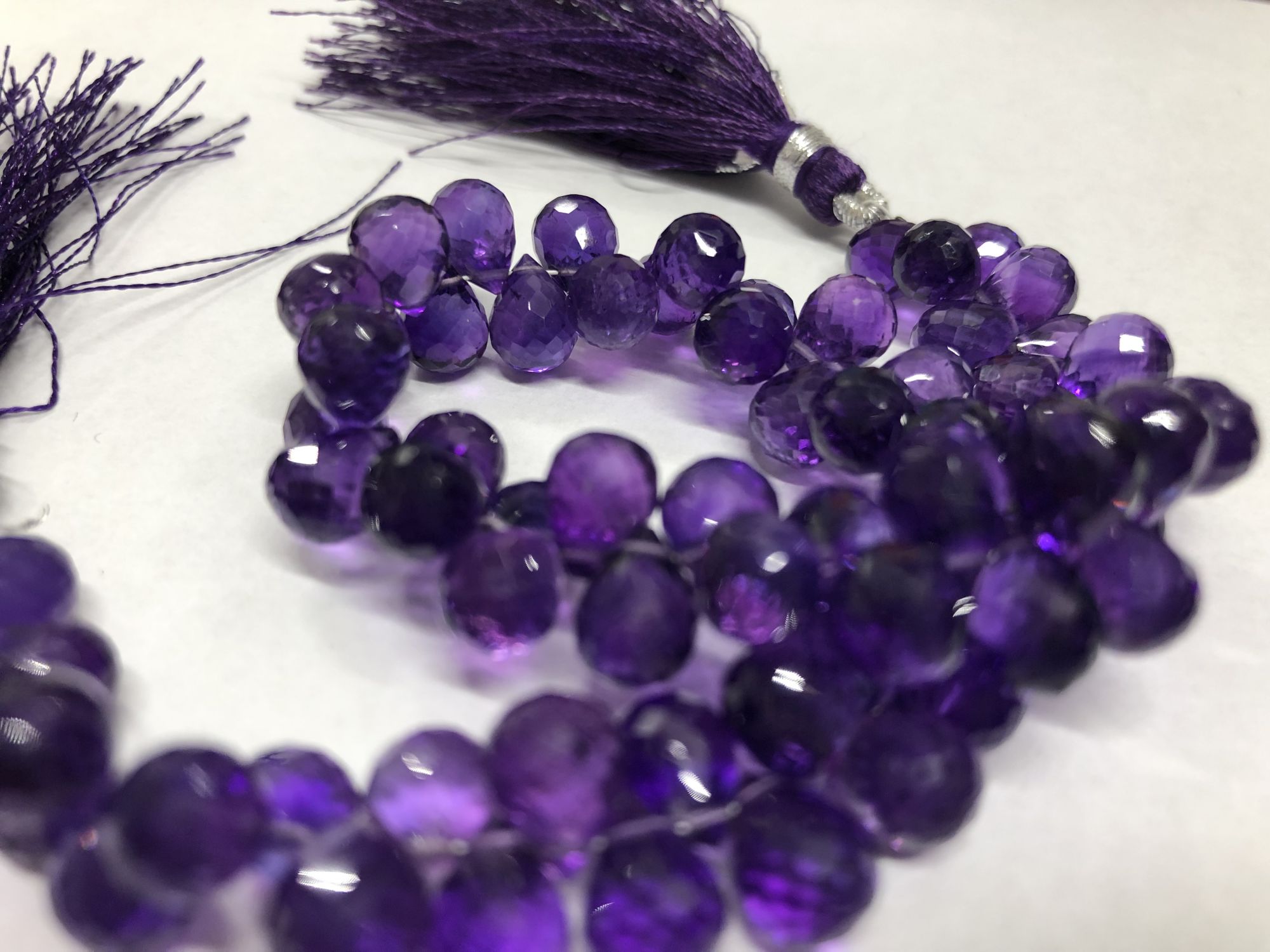 Amethyst Drops Faceted
